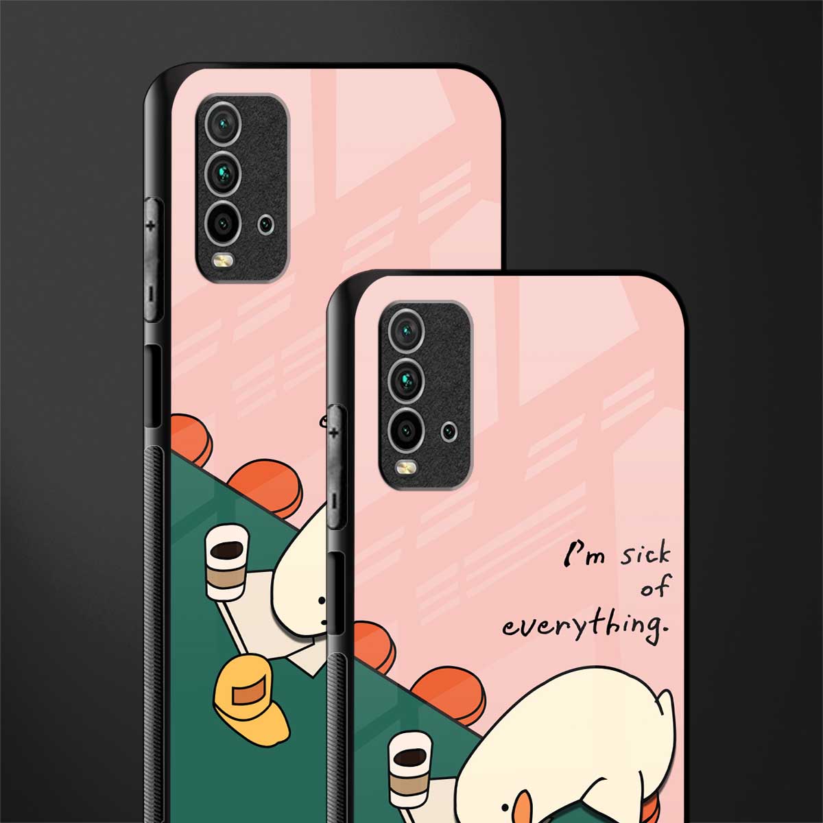 i'm sick of everything glass case for redmi 9 power image-2
