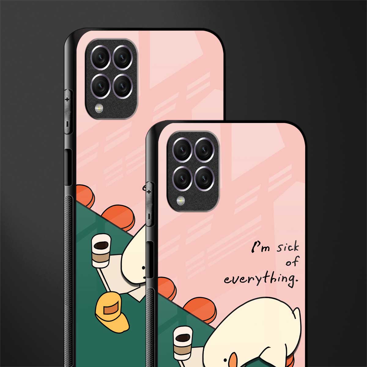 i'm sick of everything glass case for samsung galaxy f62 image-2