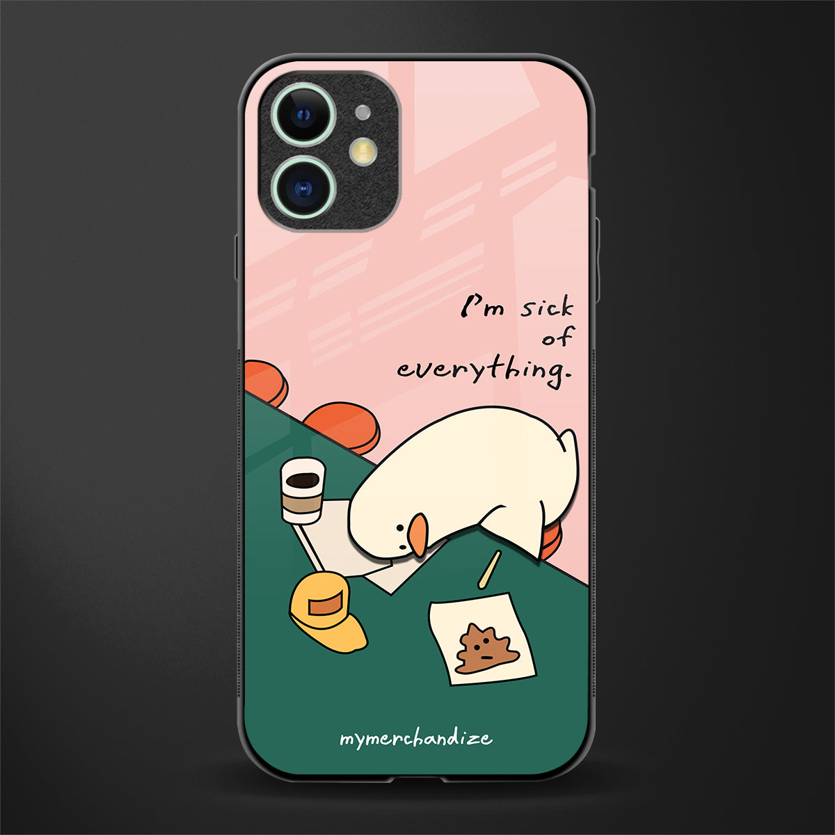i'm sick of everything glass case for iphone 12 image