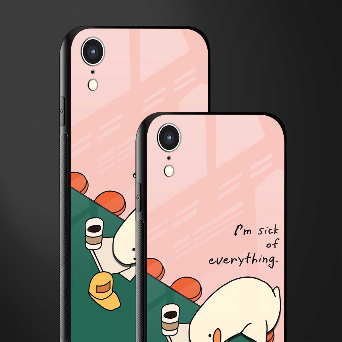 i'm sick of everything glass case for iphone xr image-2