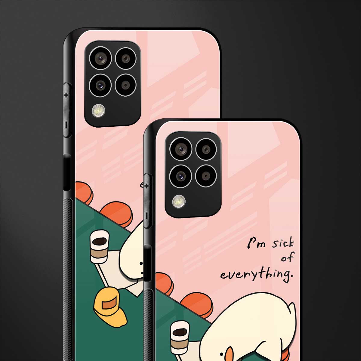 i'm sick of everything back phone cover | glass case for samsung galaxy m33 5g