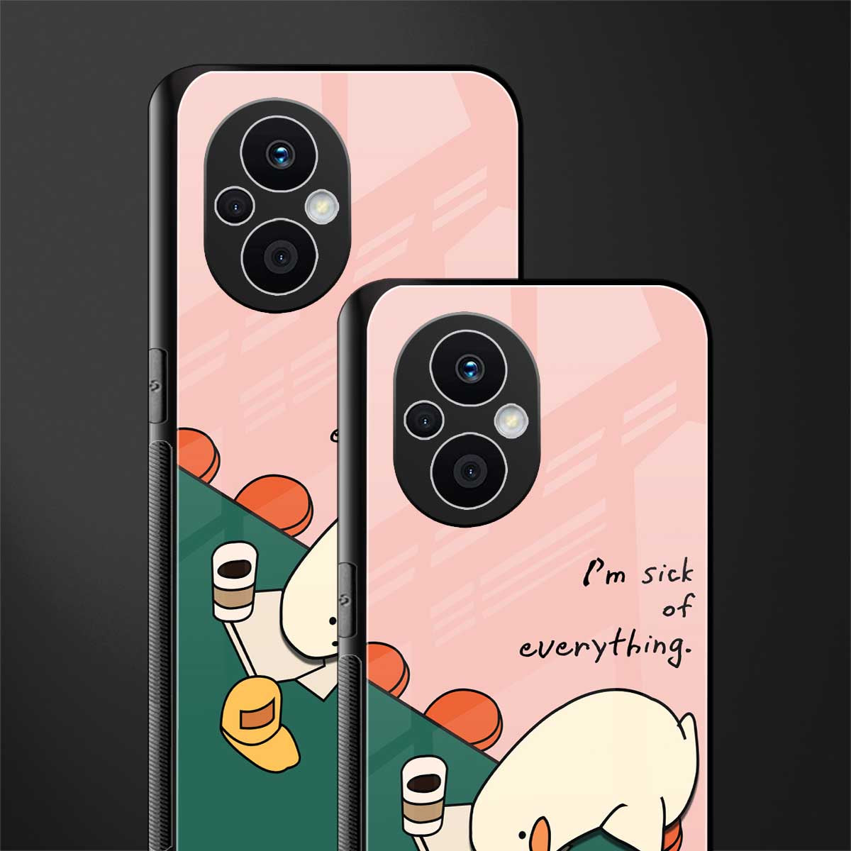 i'm sick of everything back phone cover | glass case for oppo f21 pro 5g