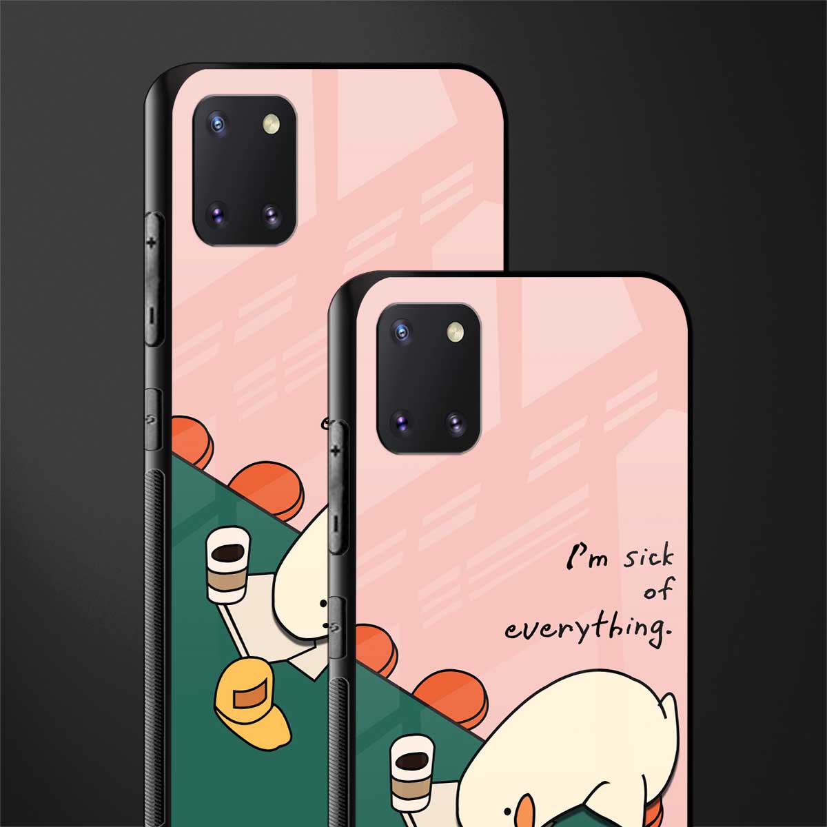 i'm sick of everything glass case for samsung a81 image-2