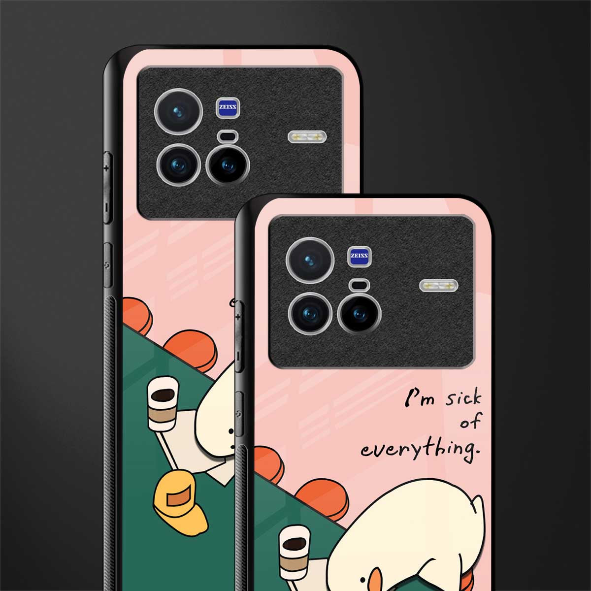 i'm sick of everything glass case for vivo x80 image-2