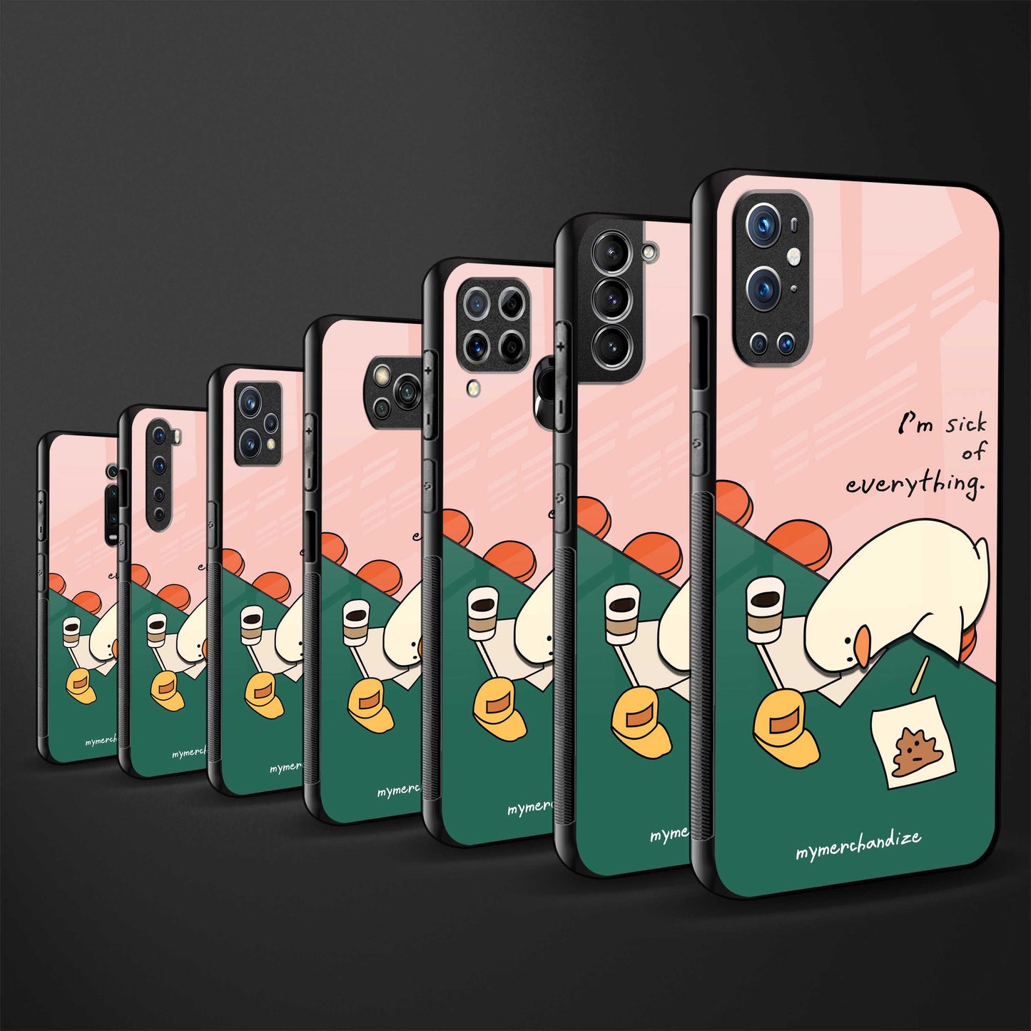i'm sick of everything back phone cover | glass case for samsung galaxy a54 5g