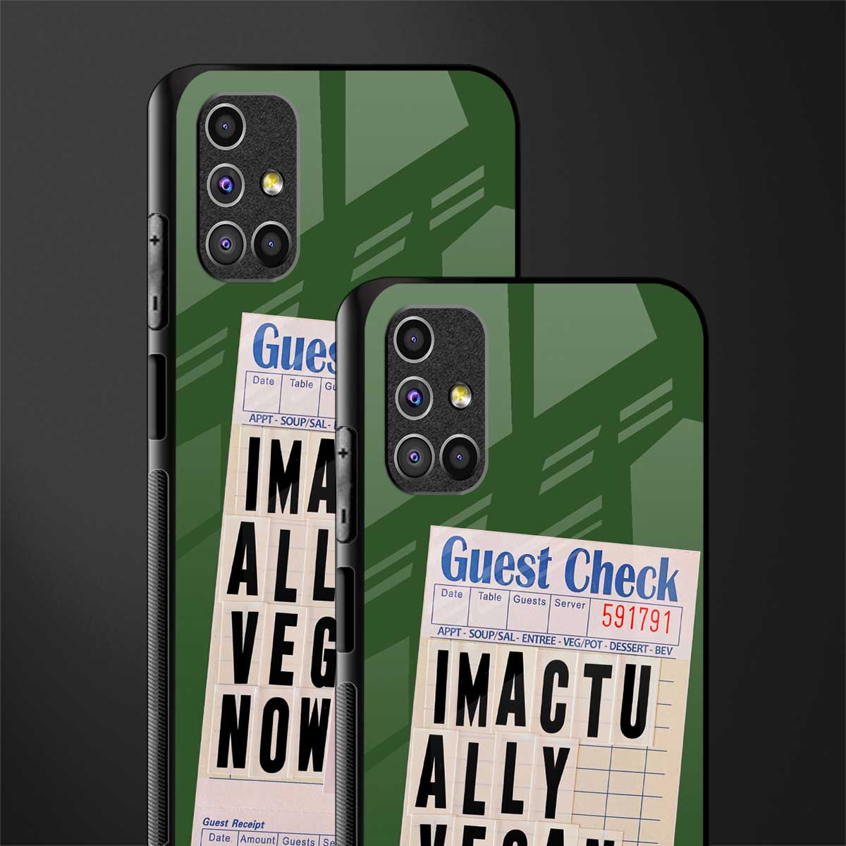 i'm vegan glass case for samsung galaxy m31s image-2