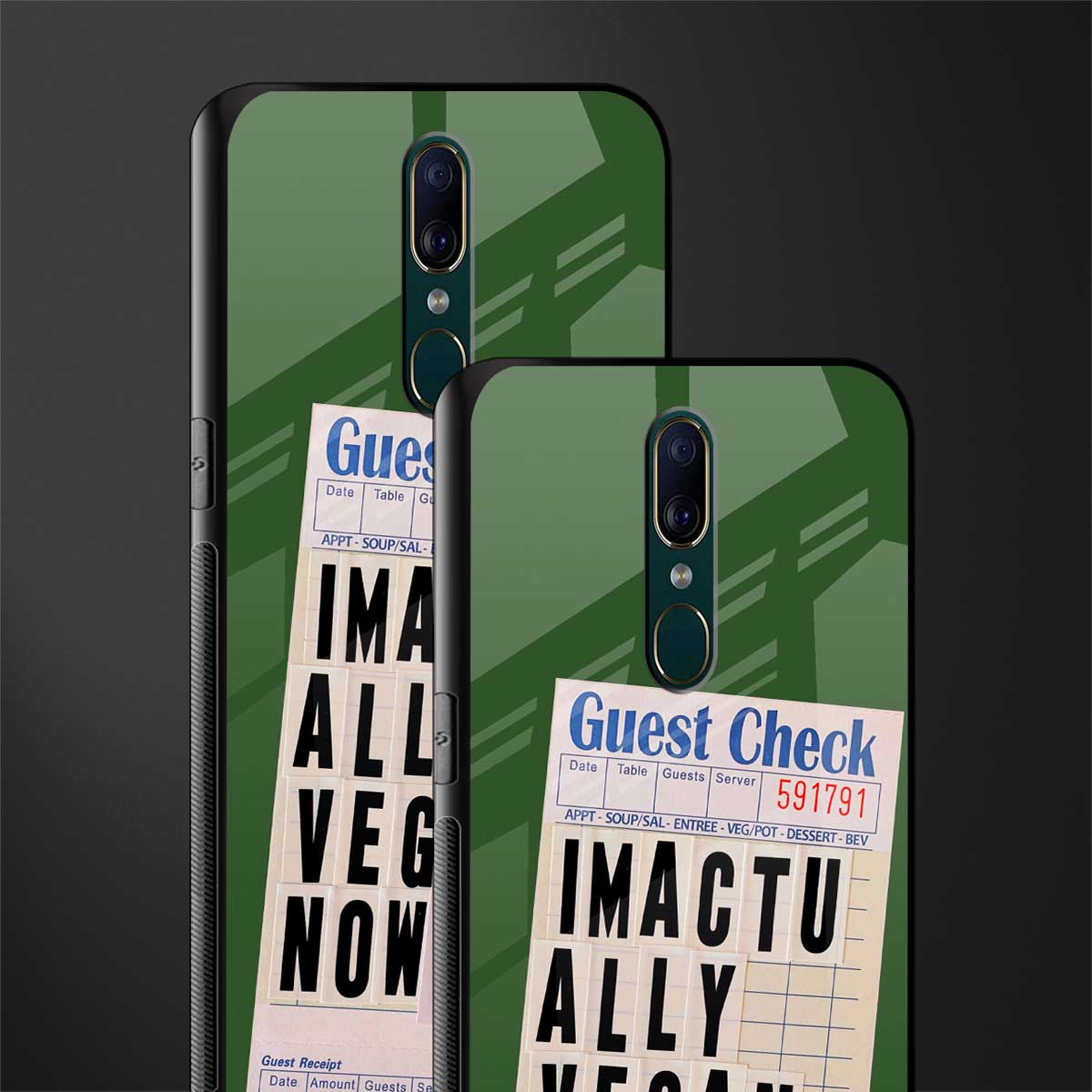 i'm vegan glass case for oppo a9 image-2