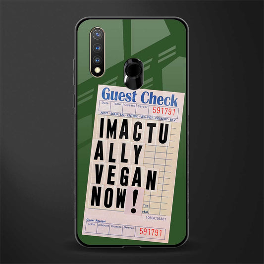 i'm vegan glass case for vivo y19 image