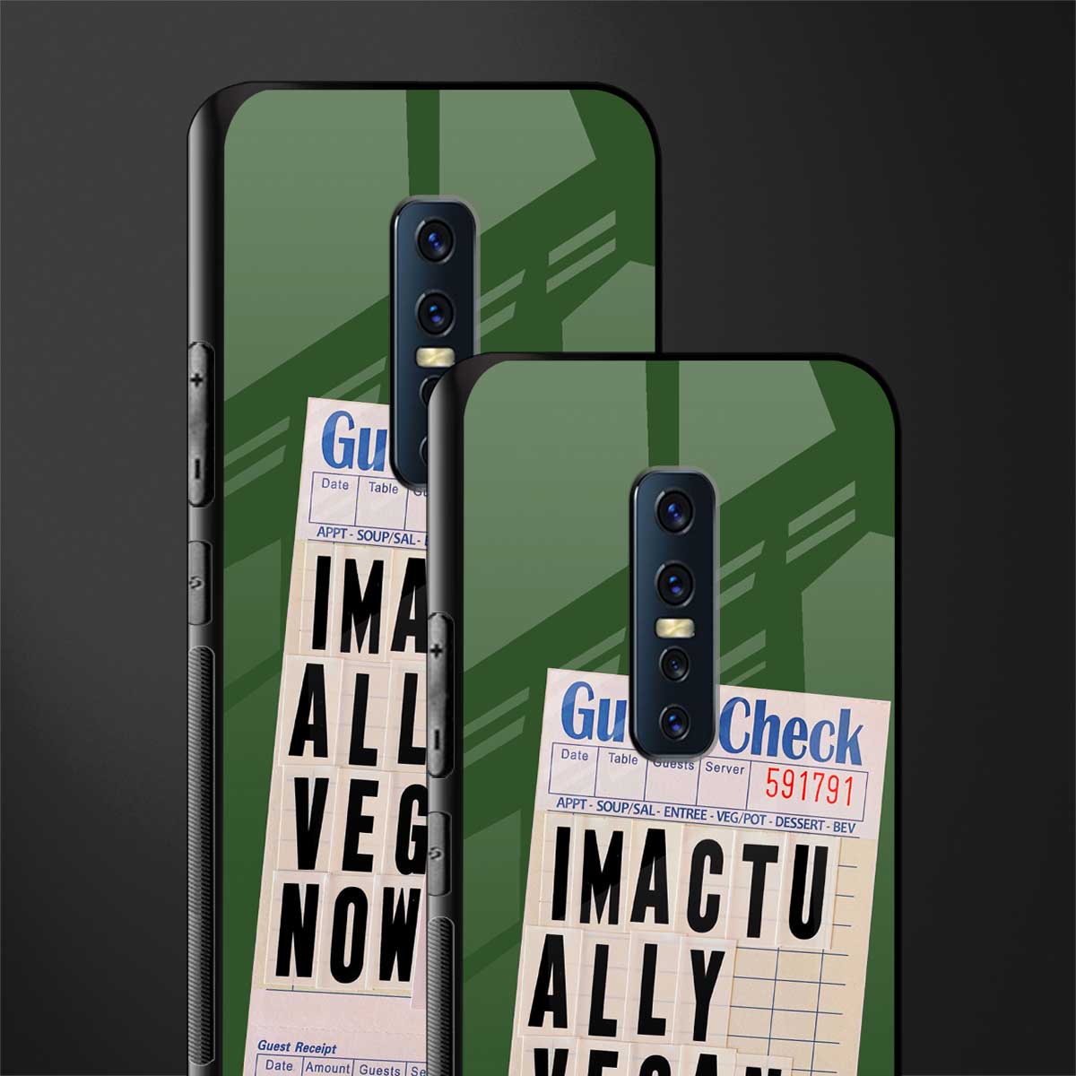 i'm vegan glass case for vivo v17 pro image-2