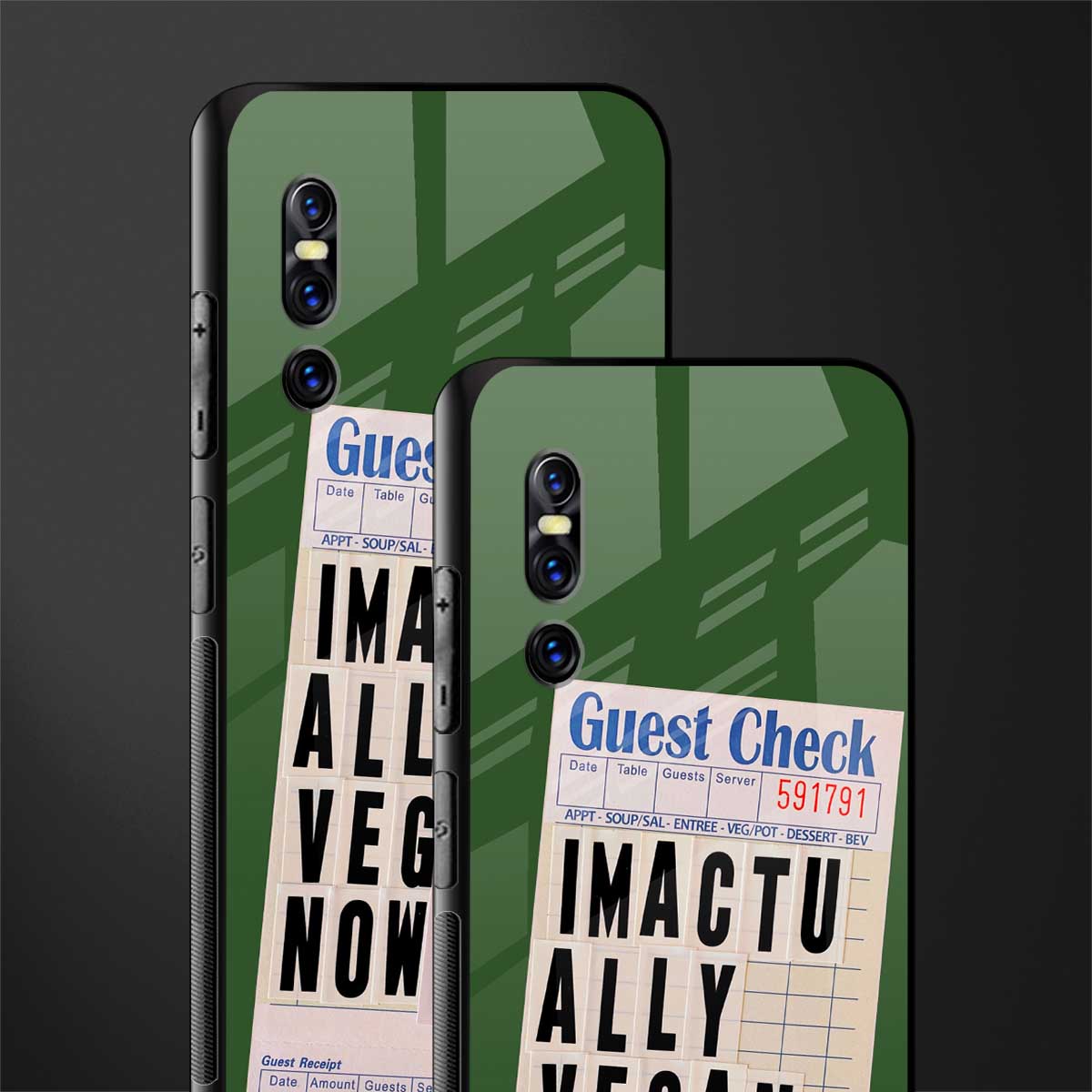 i'm vegan glass case for vivo v15 pro image-2
