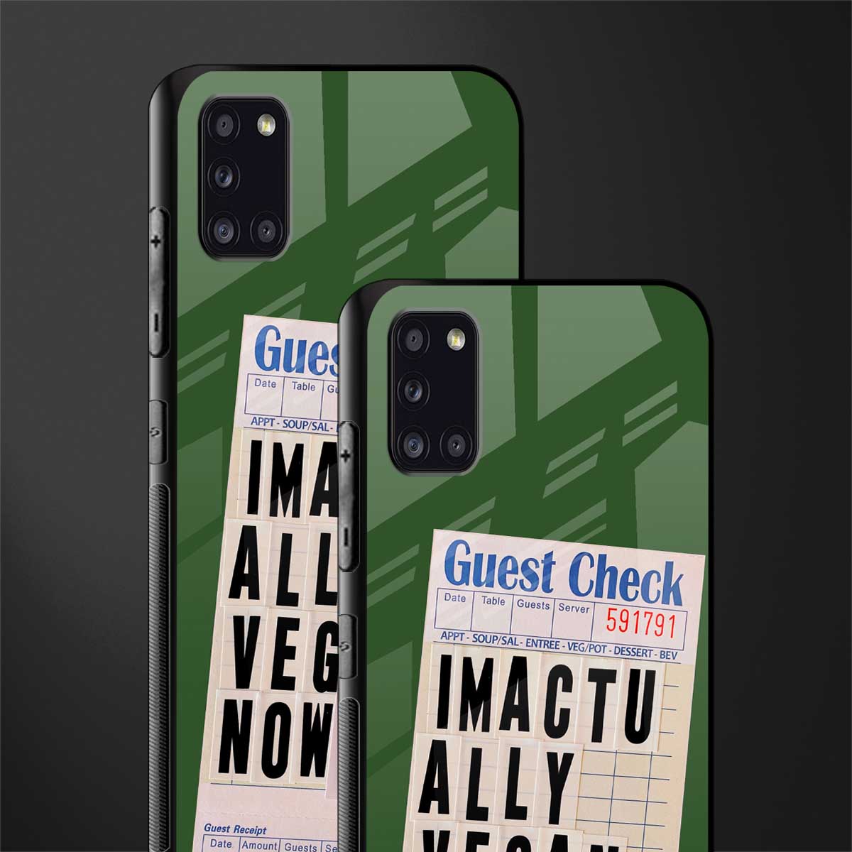 i'm vegan glass case for samsung galaxy a31 image-2