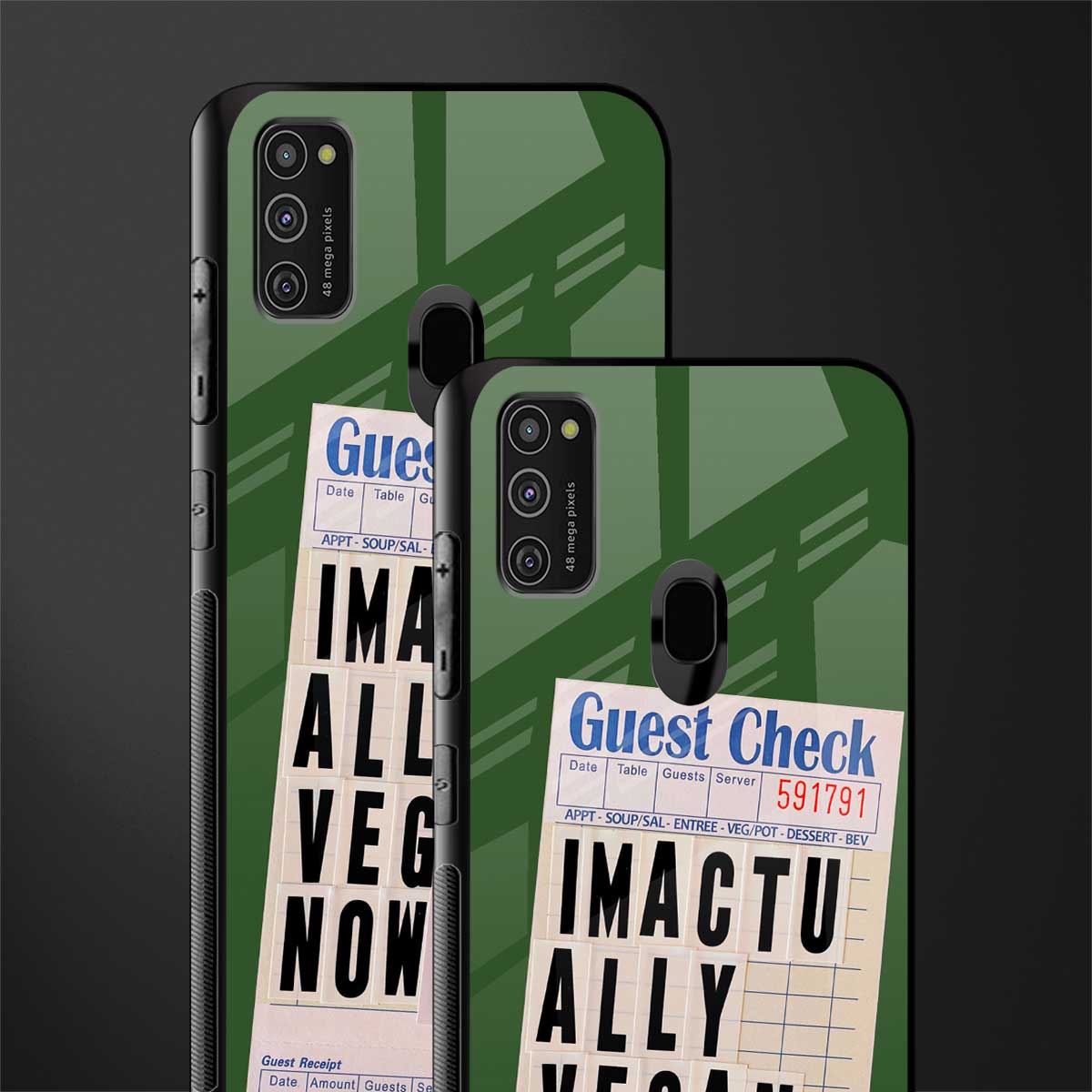 i'm vegan glass case for samsung galaxy m21 image-2