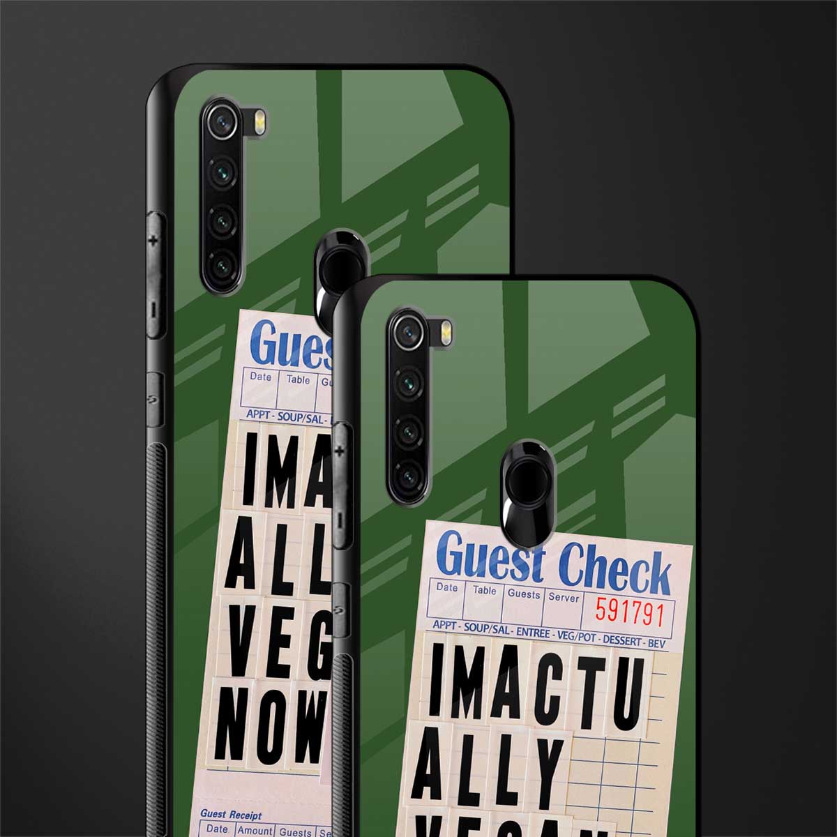 i'm vegan glass case for redmi note 8 image-2