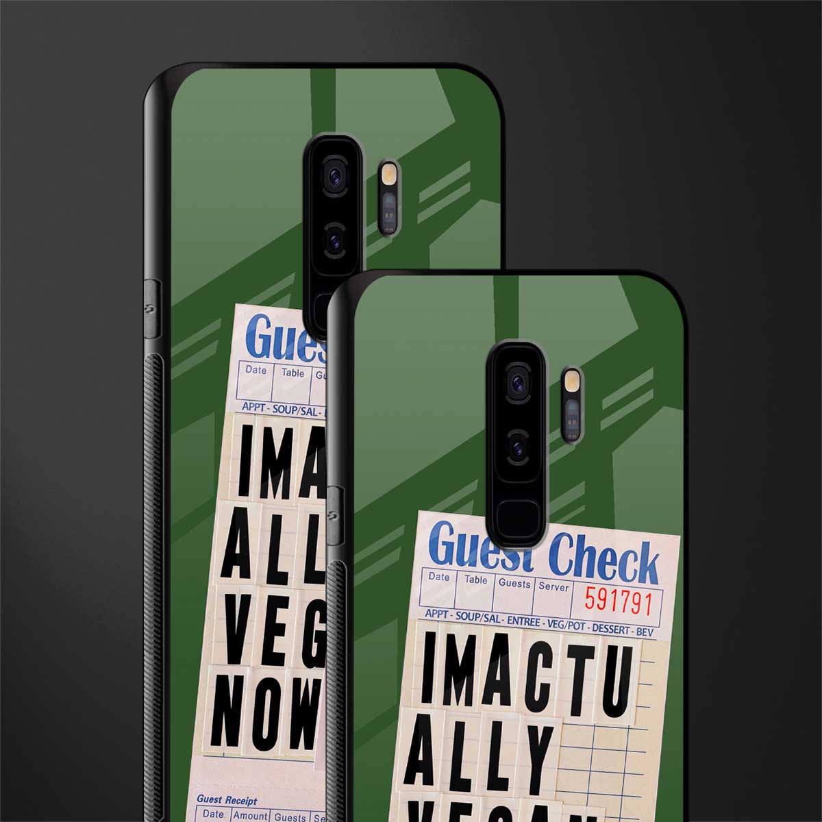 i'm vegan glass case for samsung galaxy s9 plus image-2