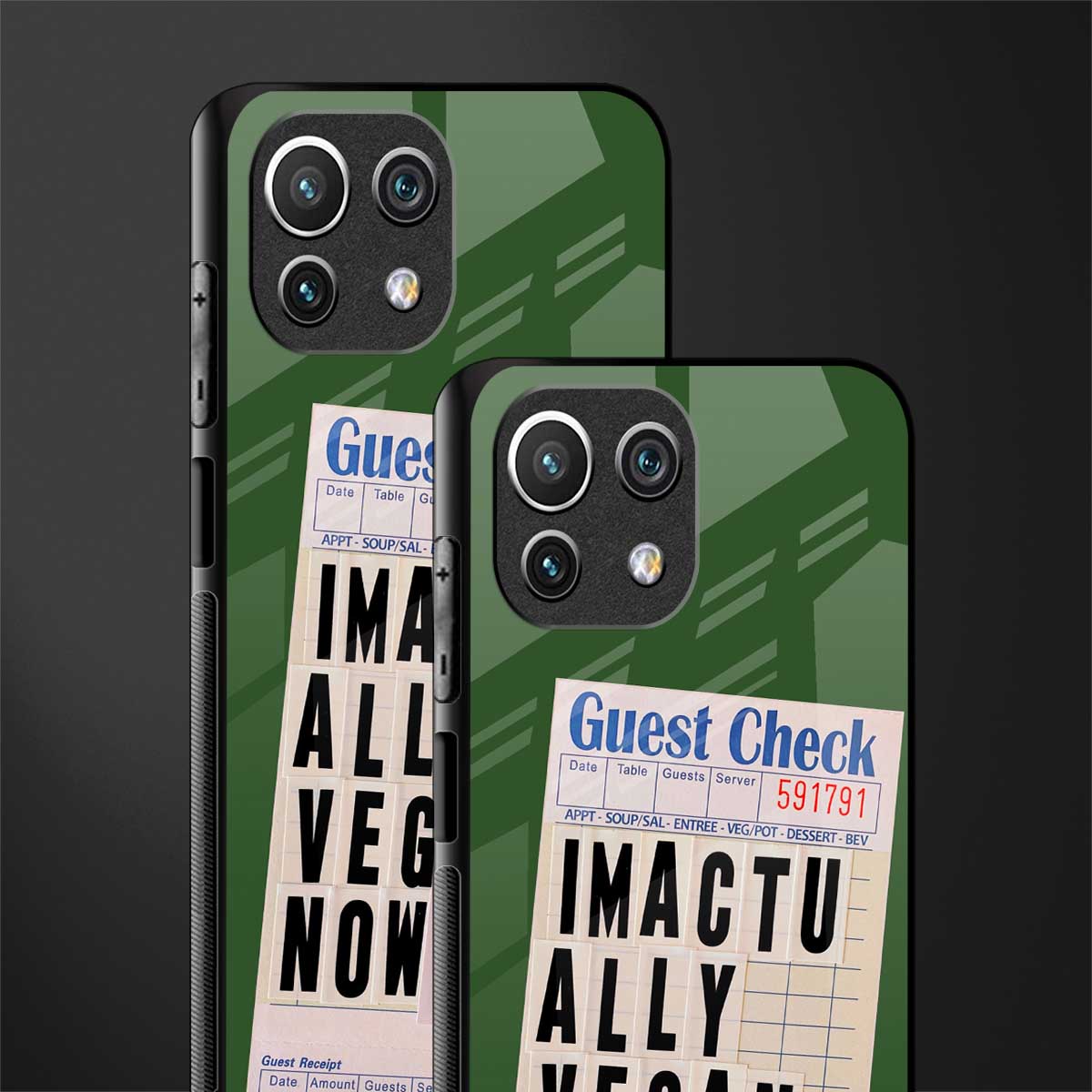 i'm vegan glass case for mi 11 lite image-2