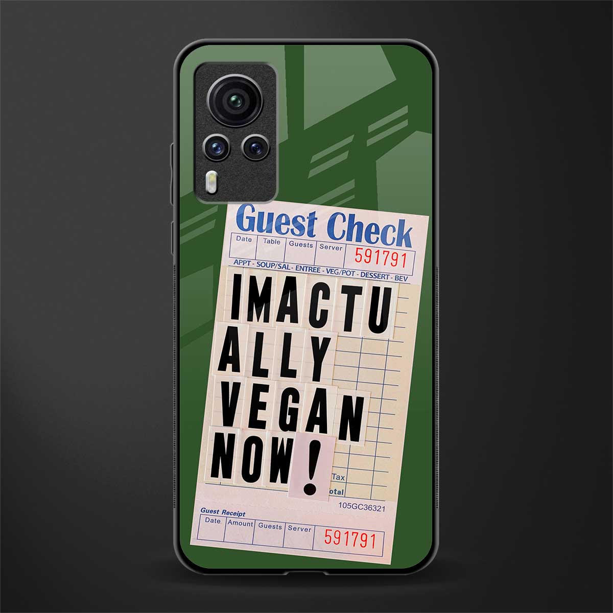 i'm vegan glass case for vivo x60 pro image