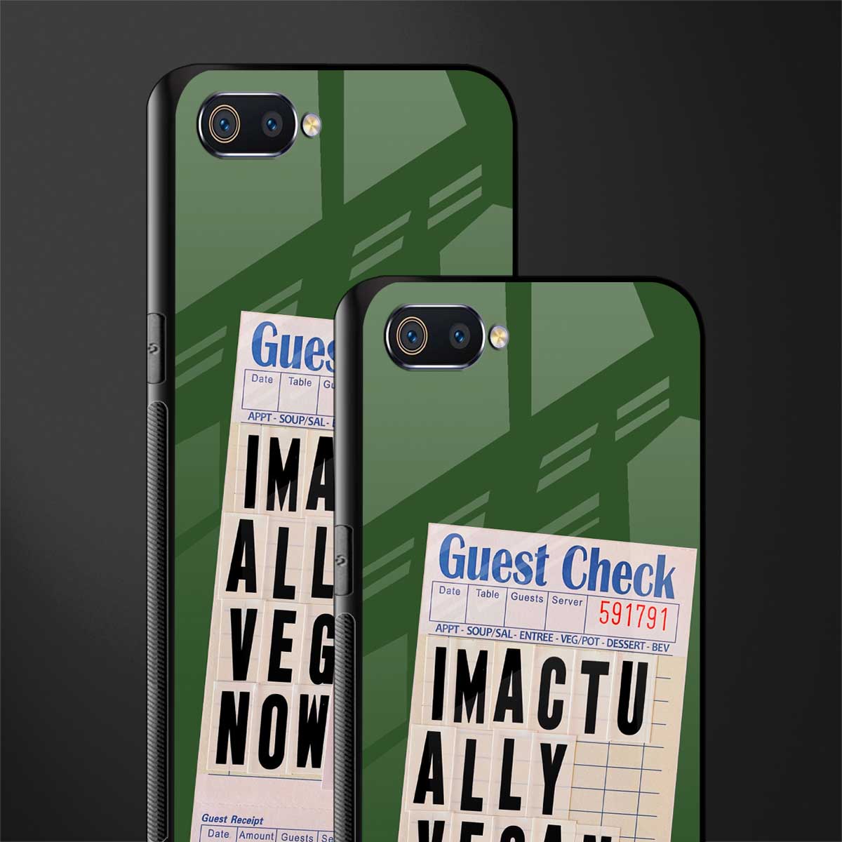 i'm vegan glass case for oppo a1k image-2