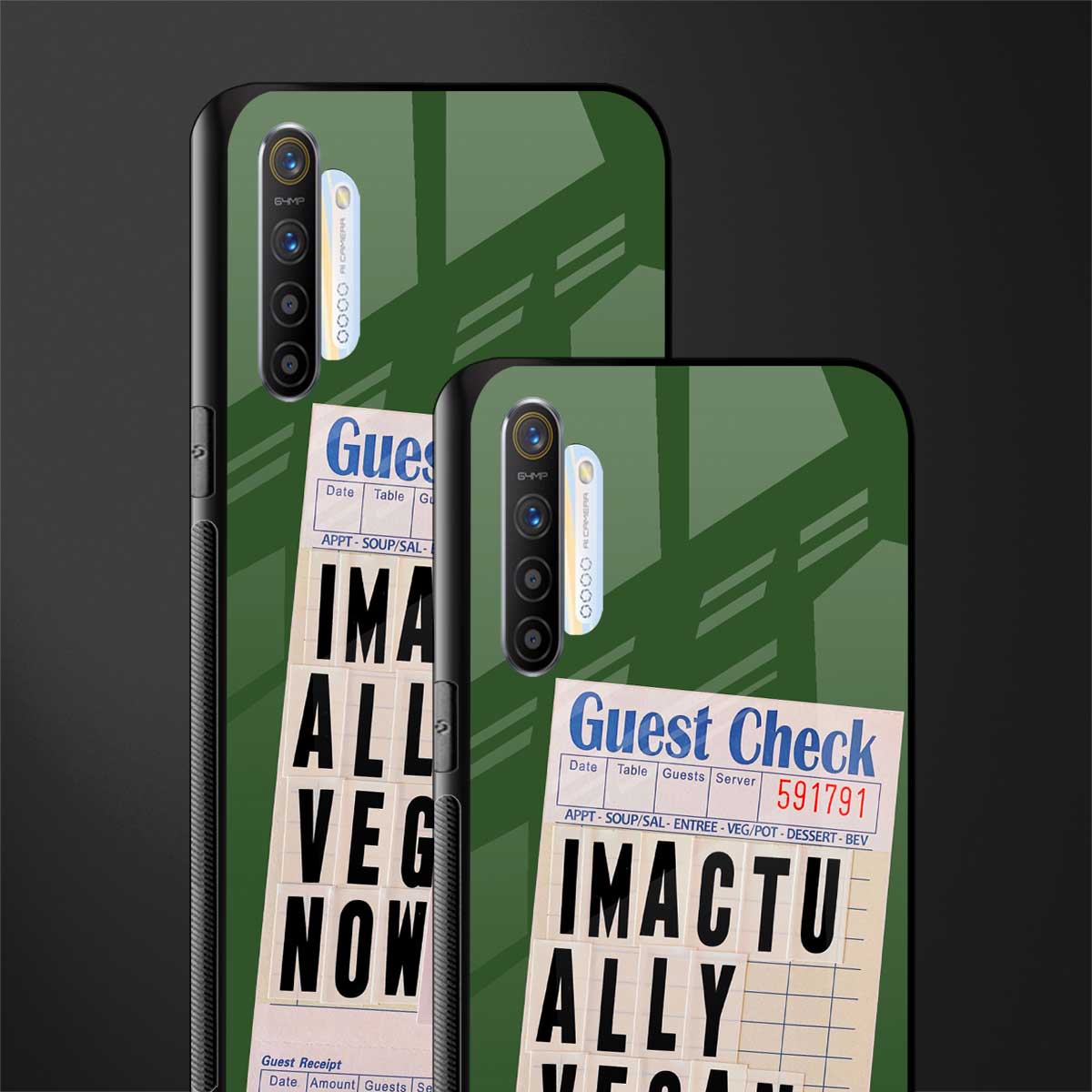 i'm vegan glass case for realme x2 image-2