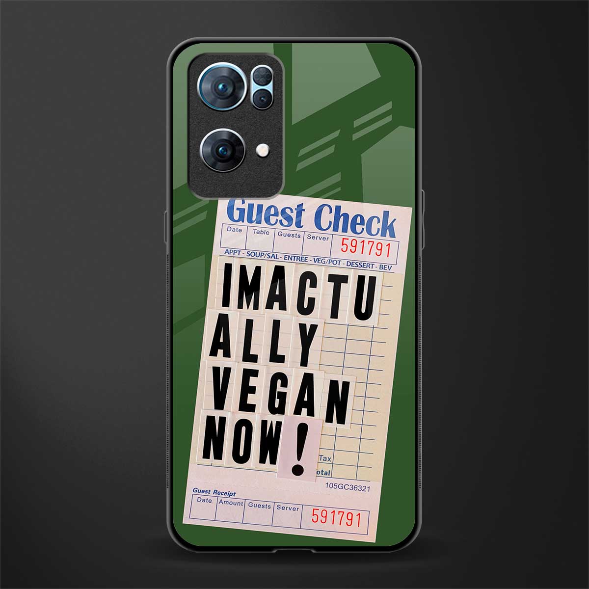 i'm vegan glass case for oppo reno7 pro 5g image