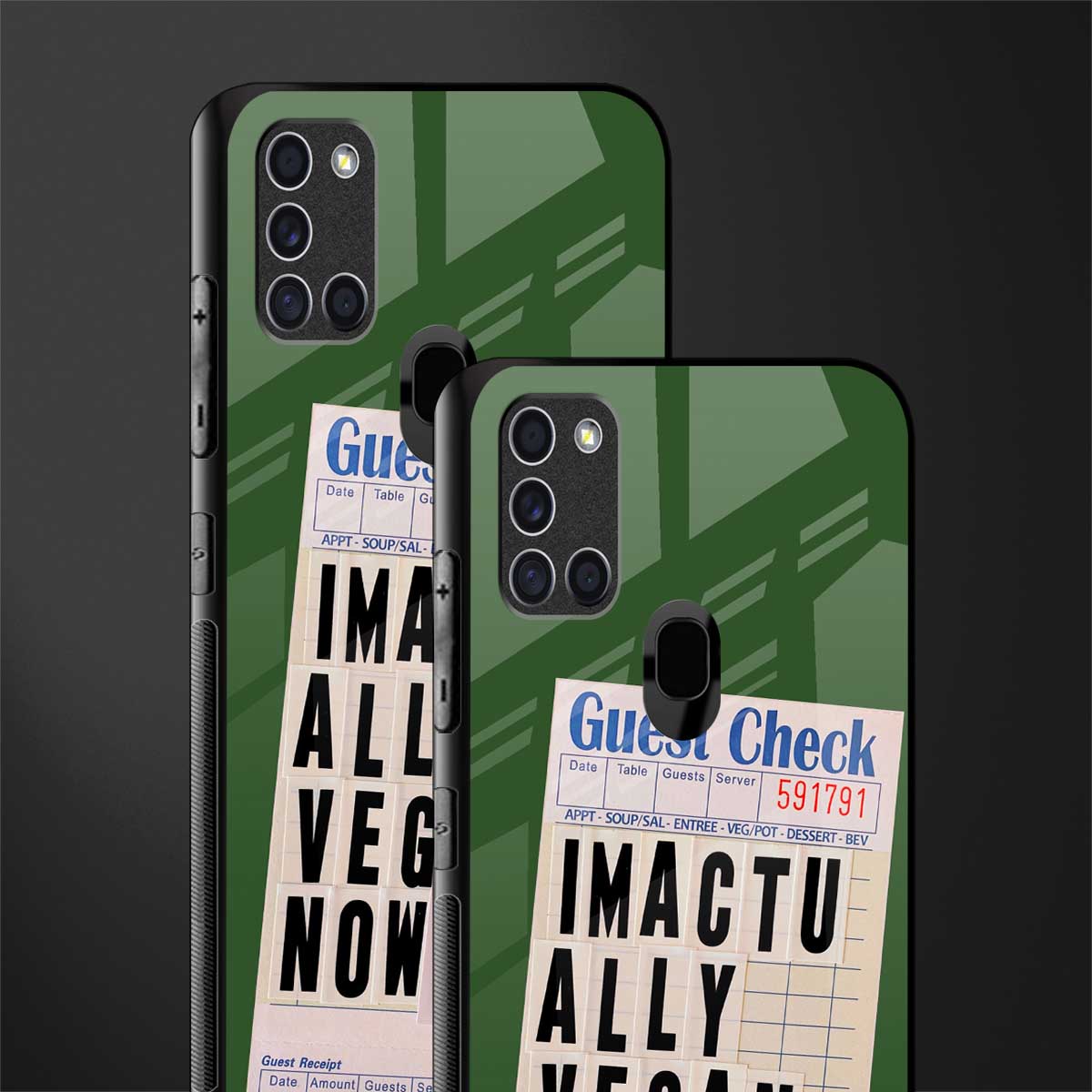 i'm vegan glass case for samsung galaxy a21s image-2