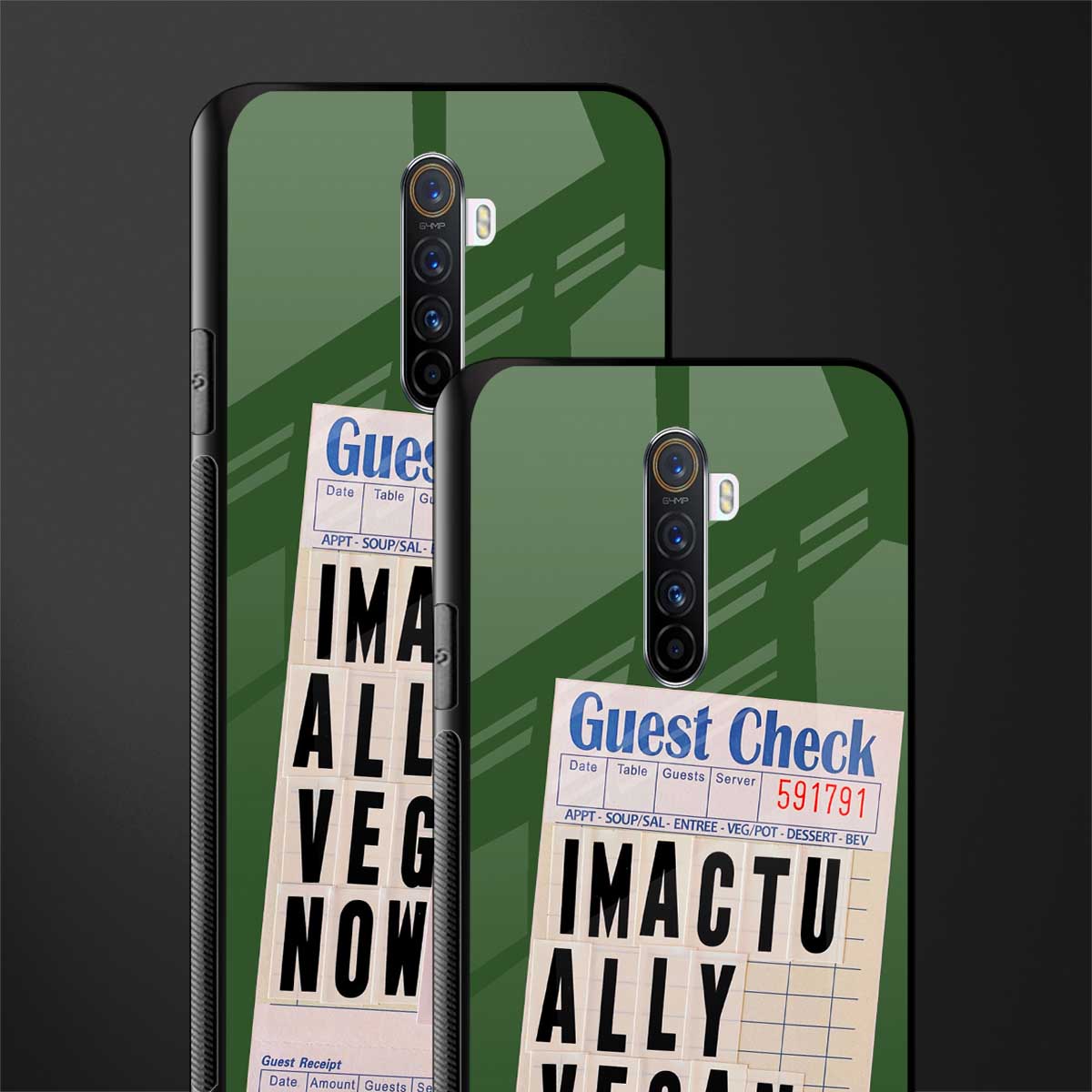 i'm vegan glass case for realme x2 pro image-2