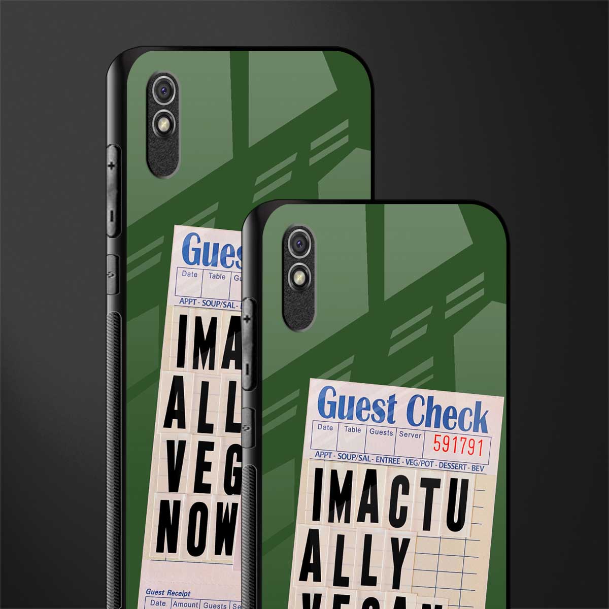 i'm vegan glass case for redmi 9a image-2
