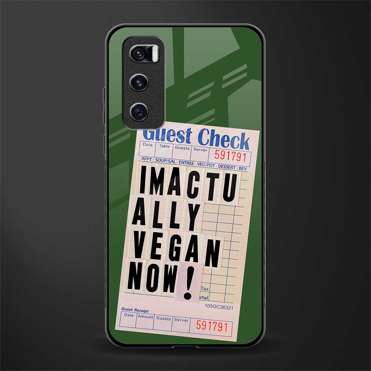 i'm vegan glass case for vivo v20 se image