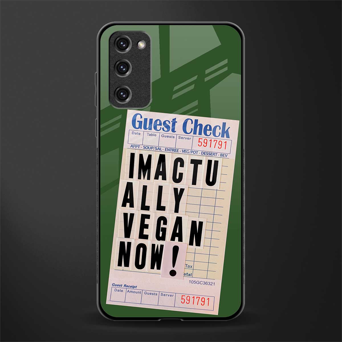 i'm vegan glass case for samsung galaxy s20 fe image