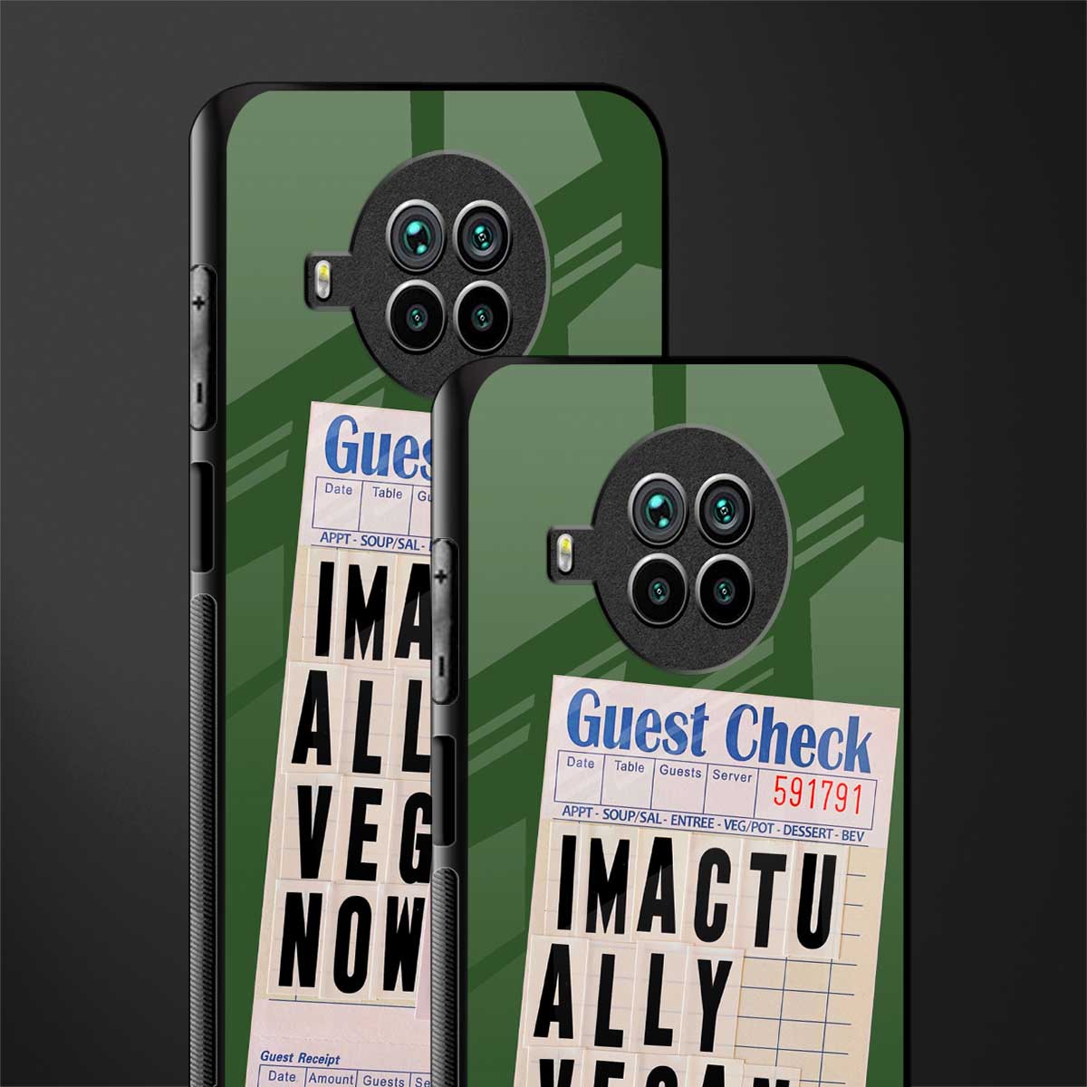 i'm vegan glass case for mi 10i image-2