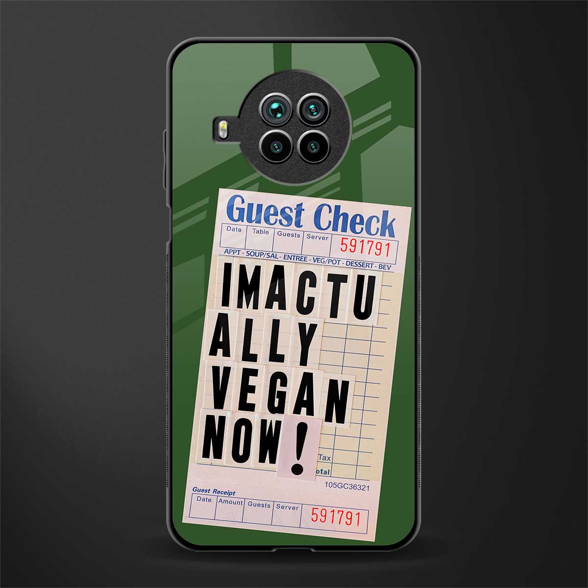 i'm vegan glass case for mi 10i image
