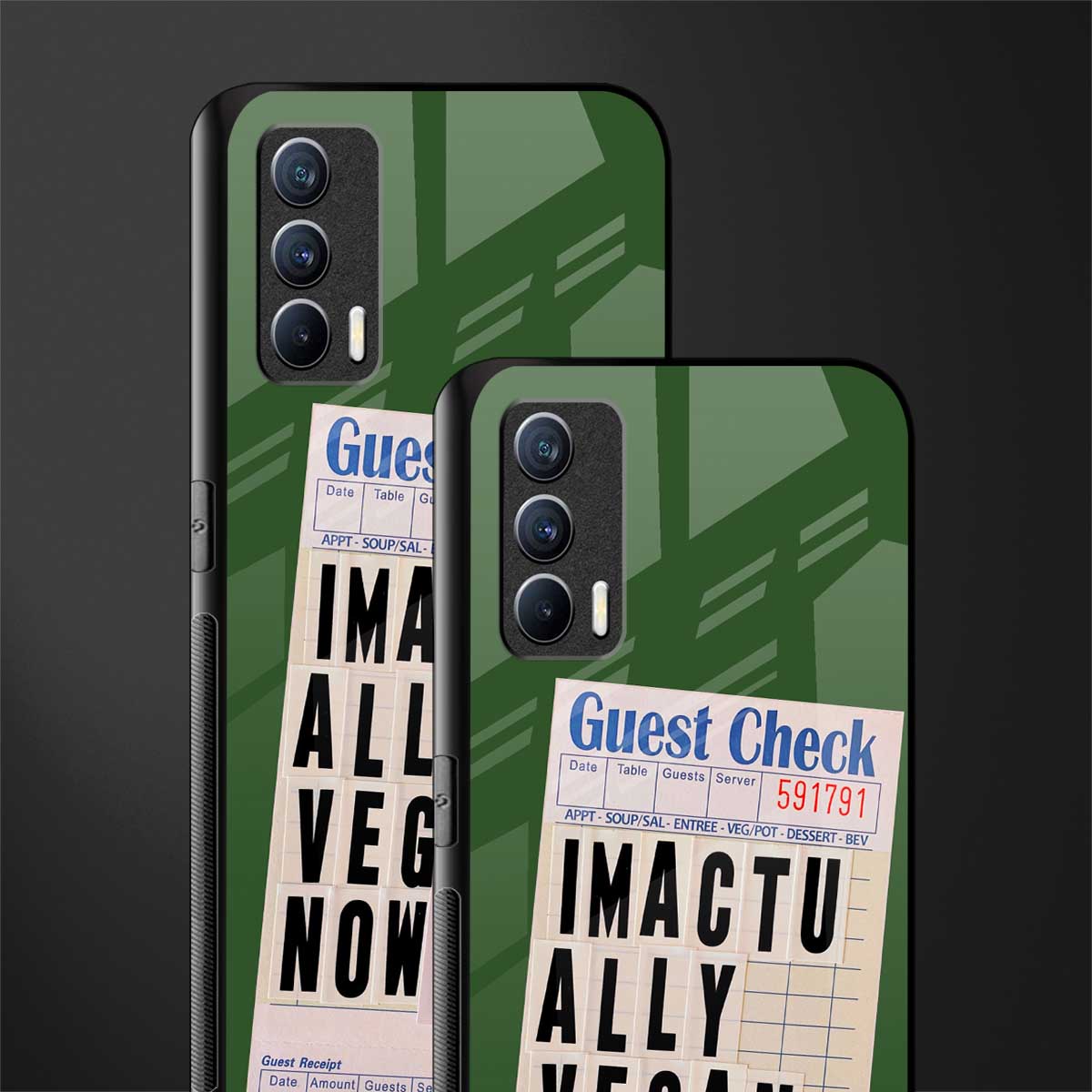 i'm vegan glass case for realme x7 image-2