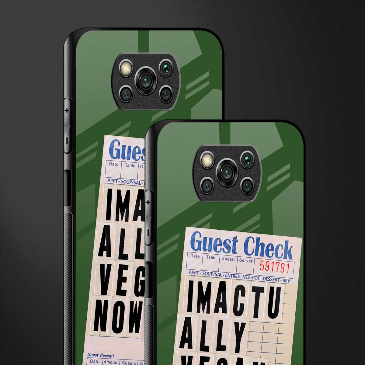 i'm vegan glass case for poco x3 image-2