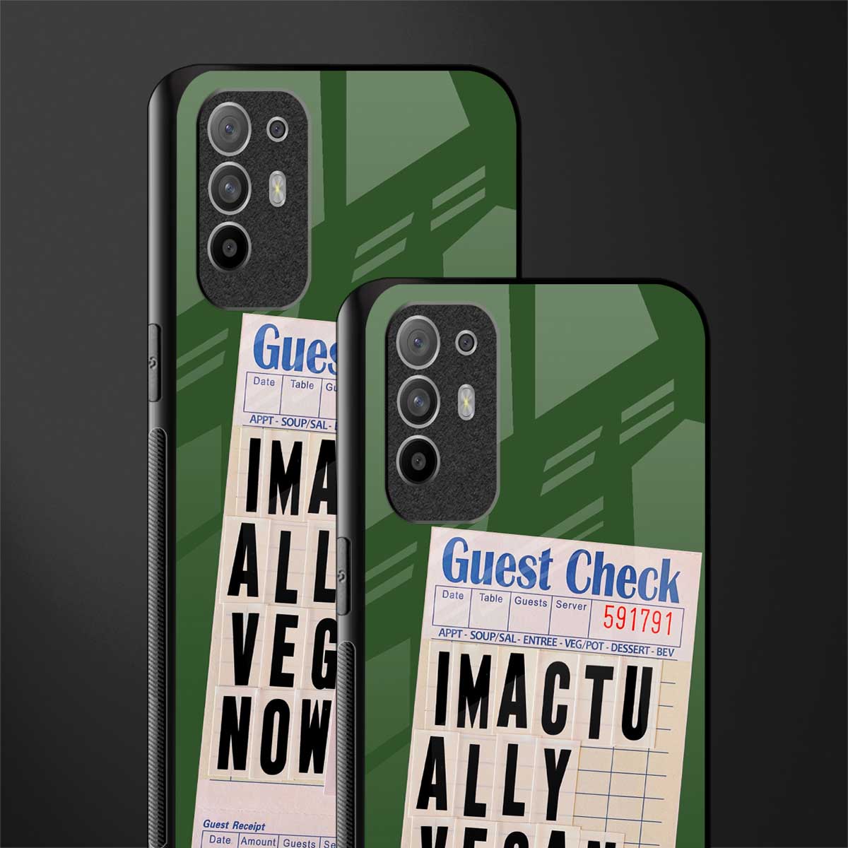 i'm vegan glass case for oppo f19 pro plus image-2