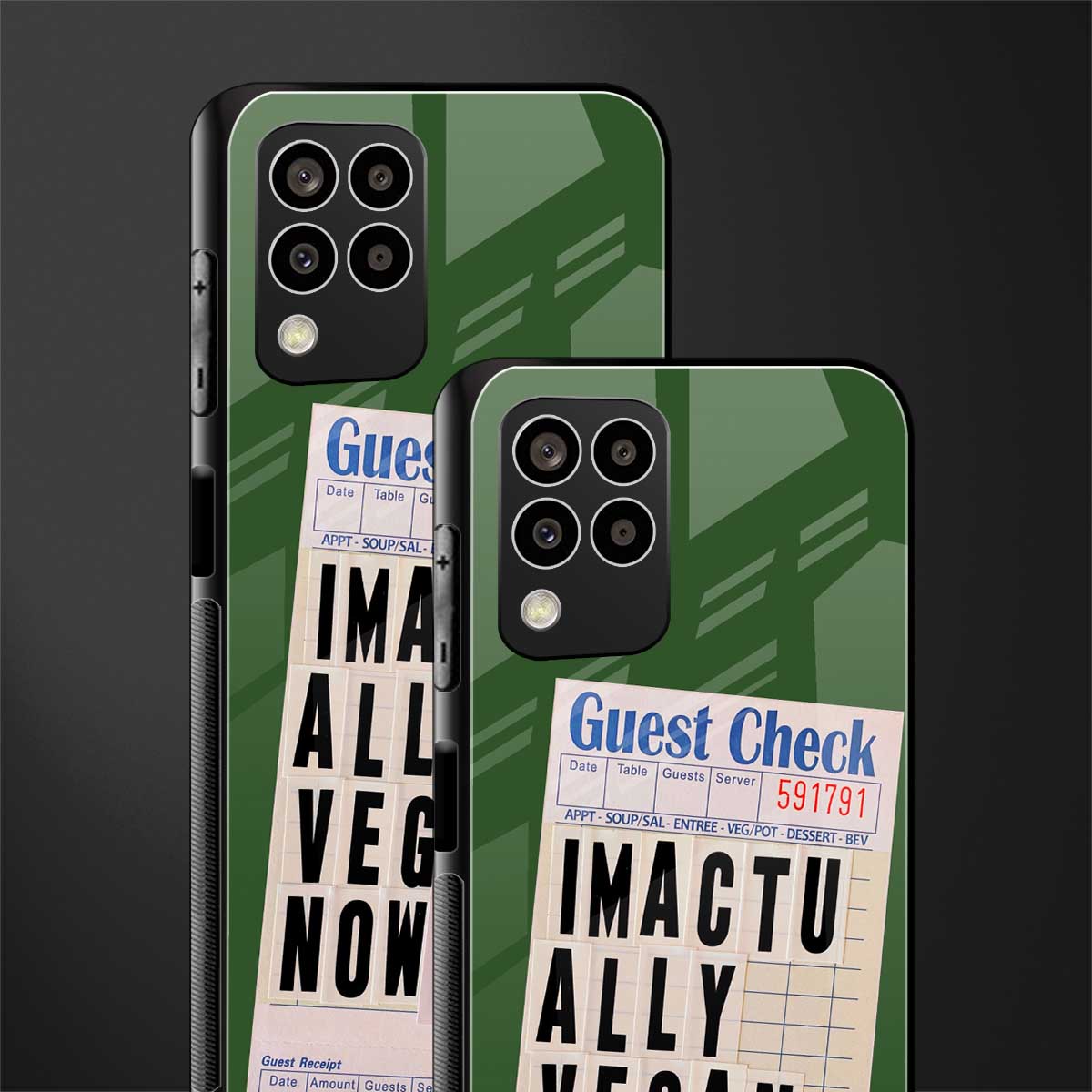 i'm vegan back phone cover | glass case for samsung galaxy m33 5g