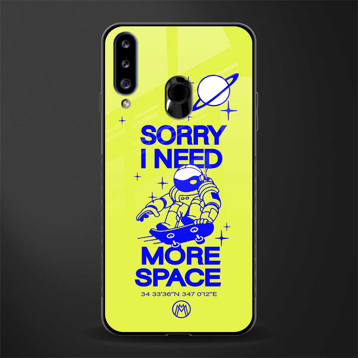 i need more space glass case for samsung galaxy a20s image