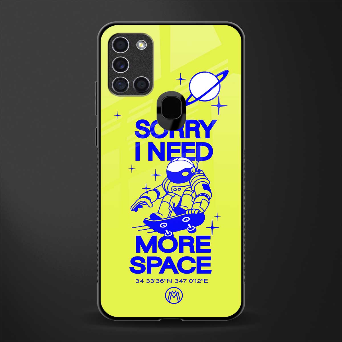 i need more space glass case for samsung galaxy a21s image