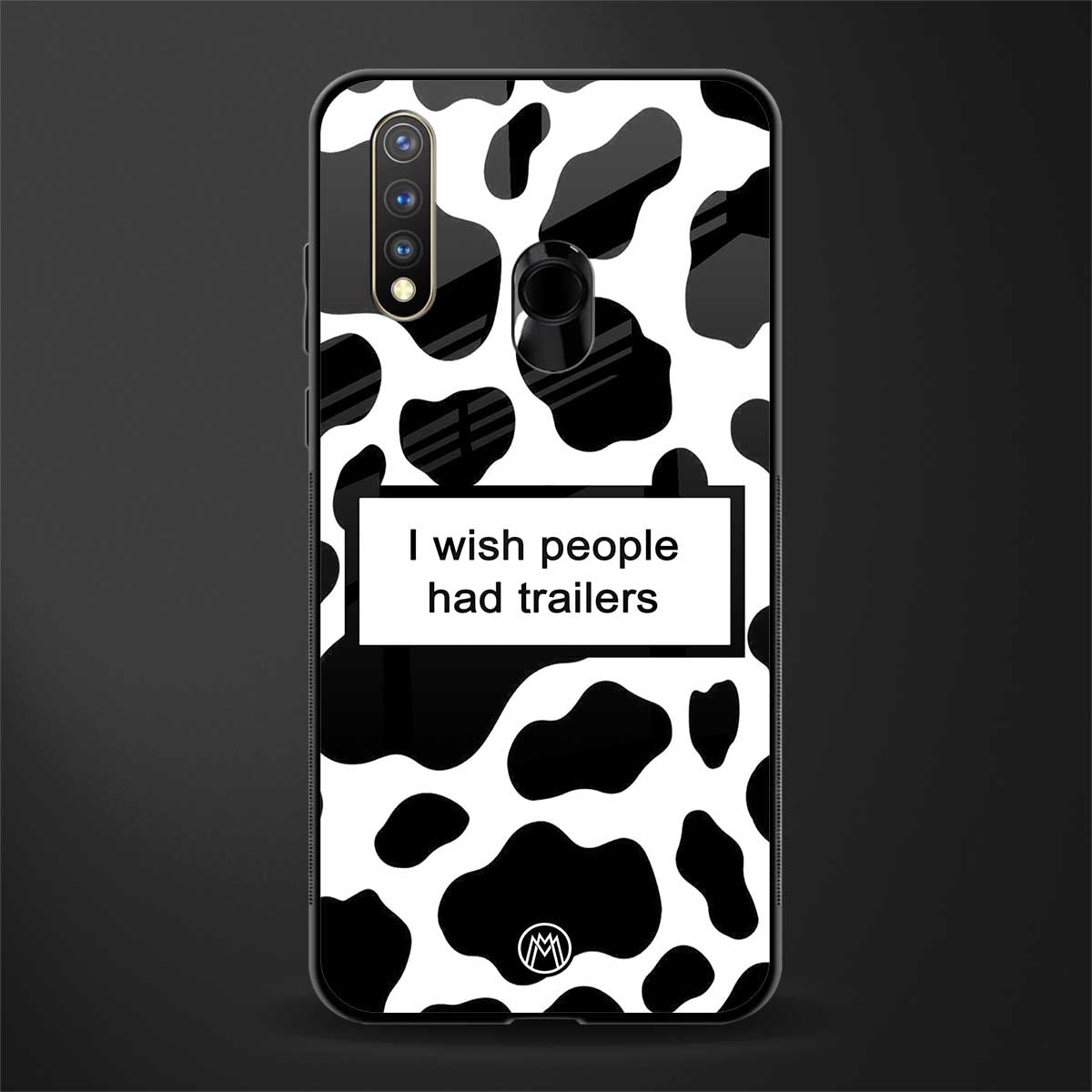 i wish people had trailers glass case for vivo u20 image