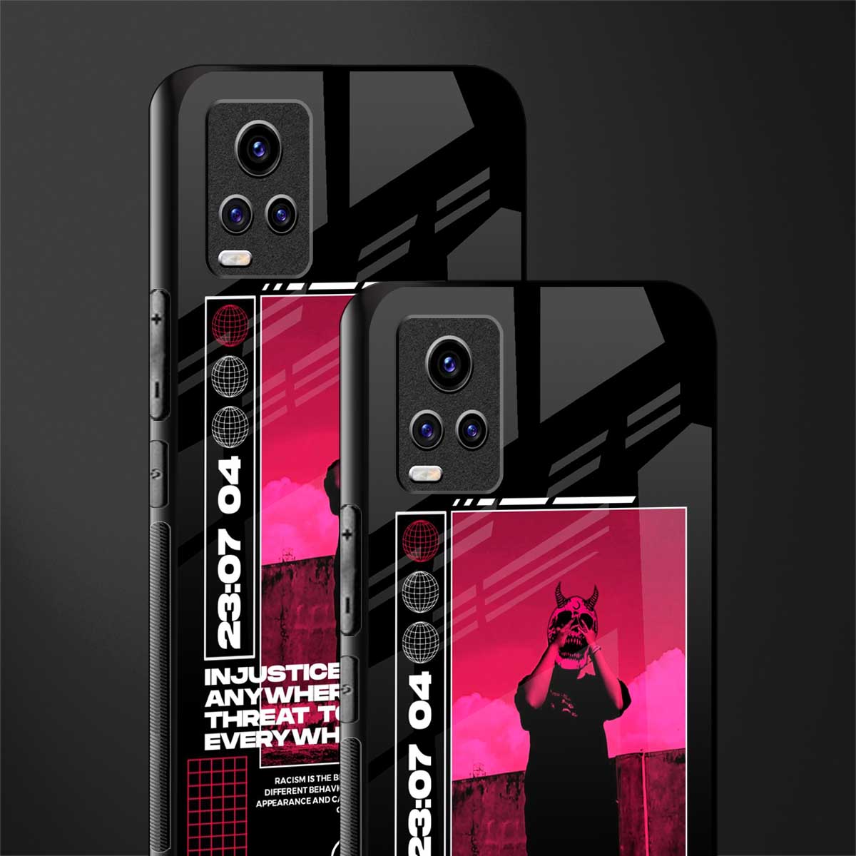 injustice back phone cover | glass case for vivo y73
