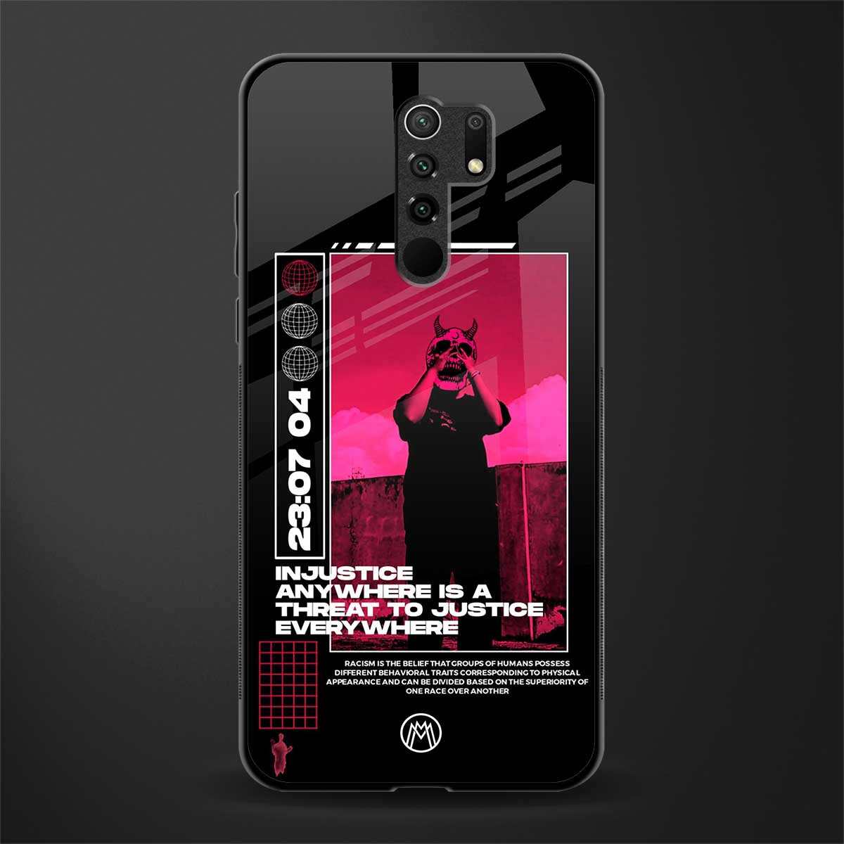 injustice glass case for poco m2 reloaded image