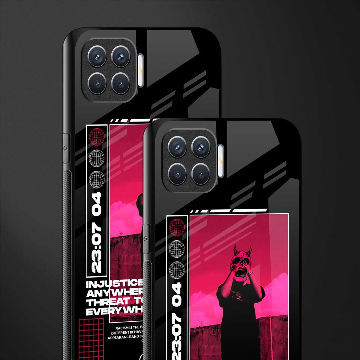 injustice glass case for oppo f17 pro image-2