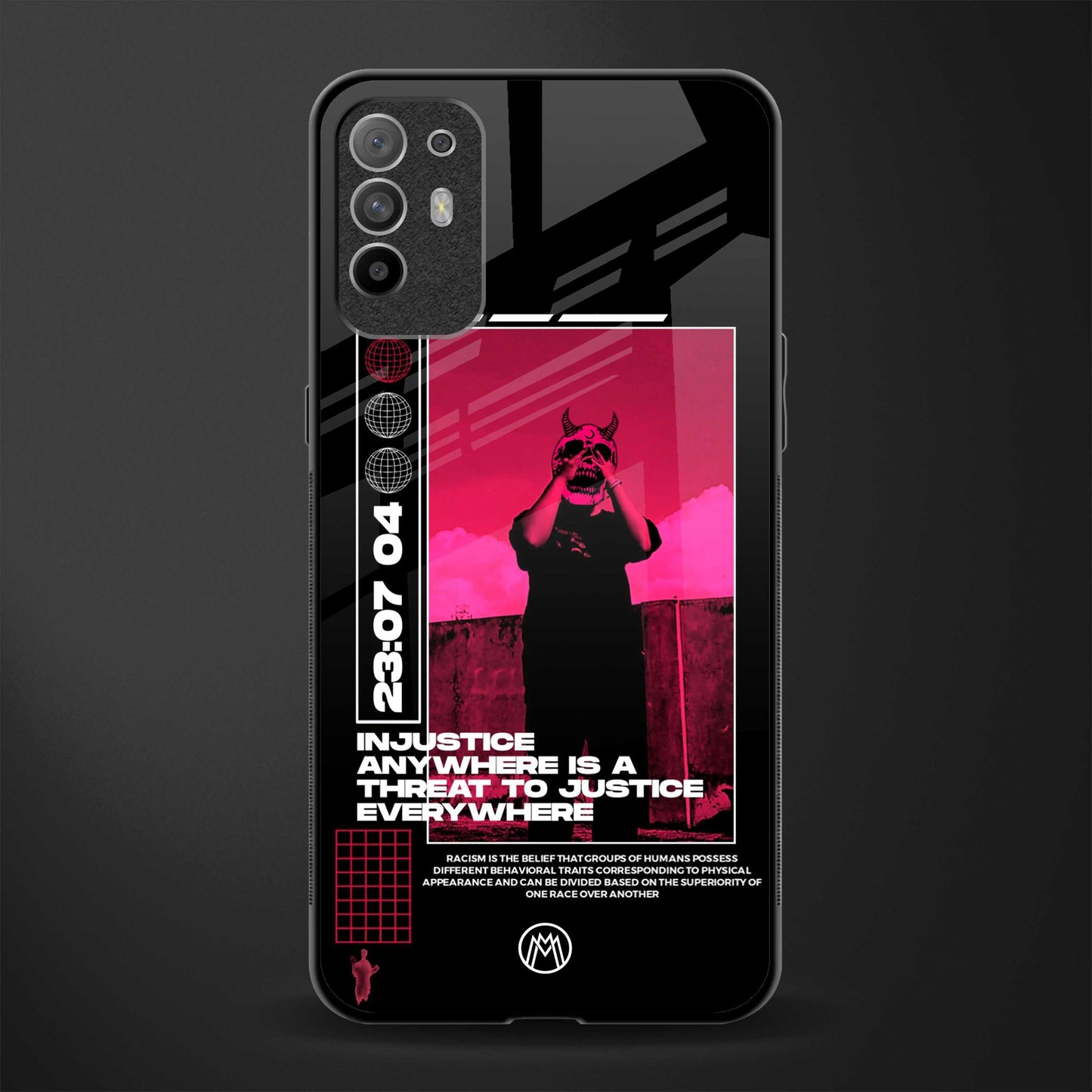 injustice glass case for oppo f19 pro plus image