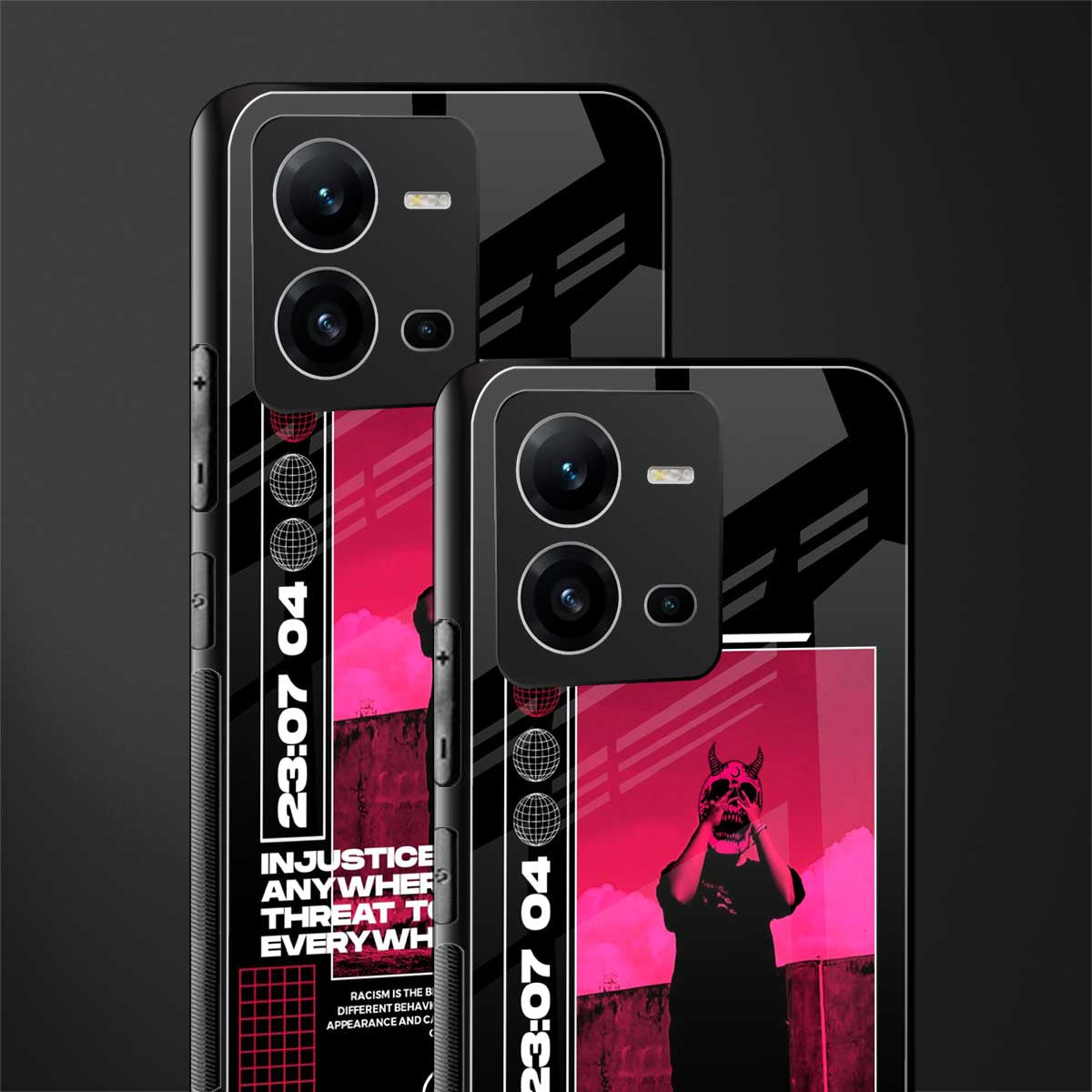 injustice back phone cover | glass case for vivo v25-5g