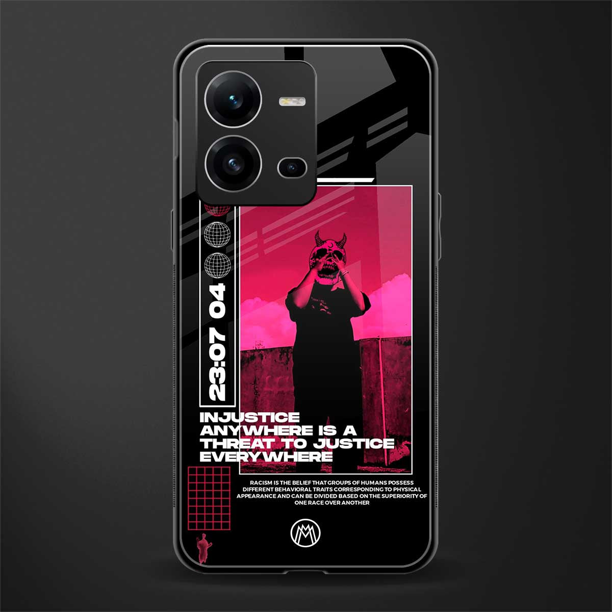 injustice back phone cover | glass case for vivo v25-5g