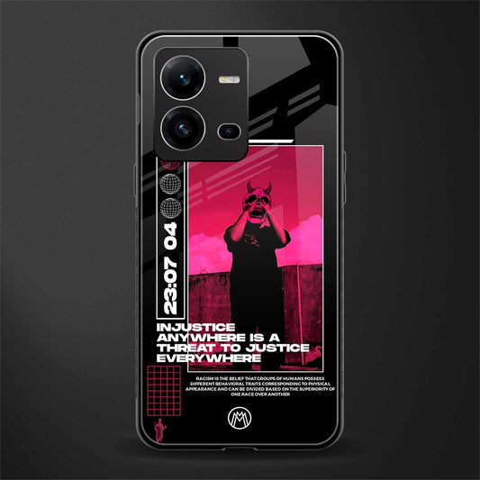 injustice back phone cover | glass case for vivo v25-5g