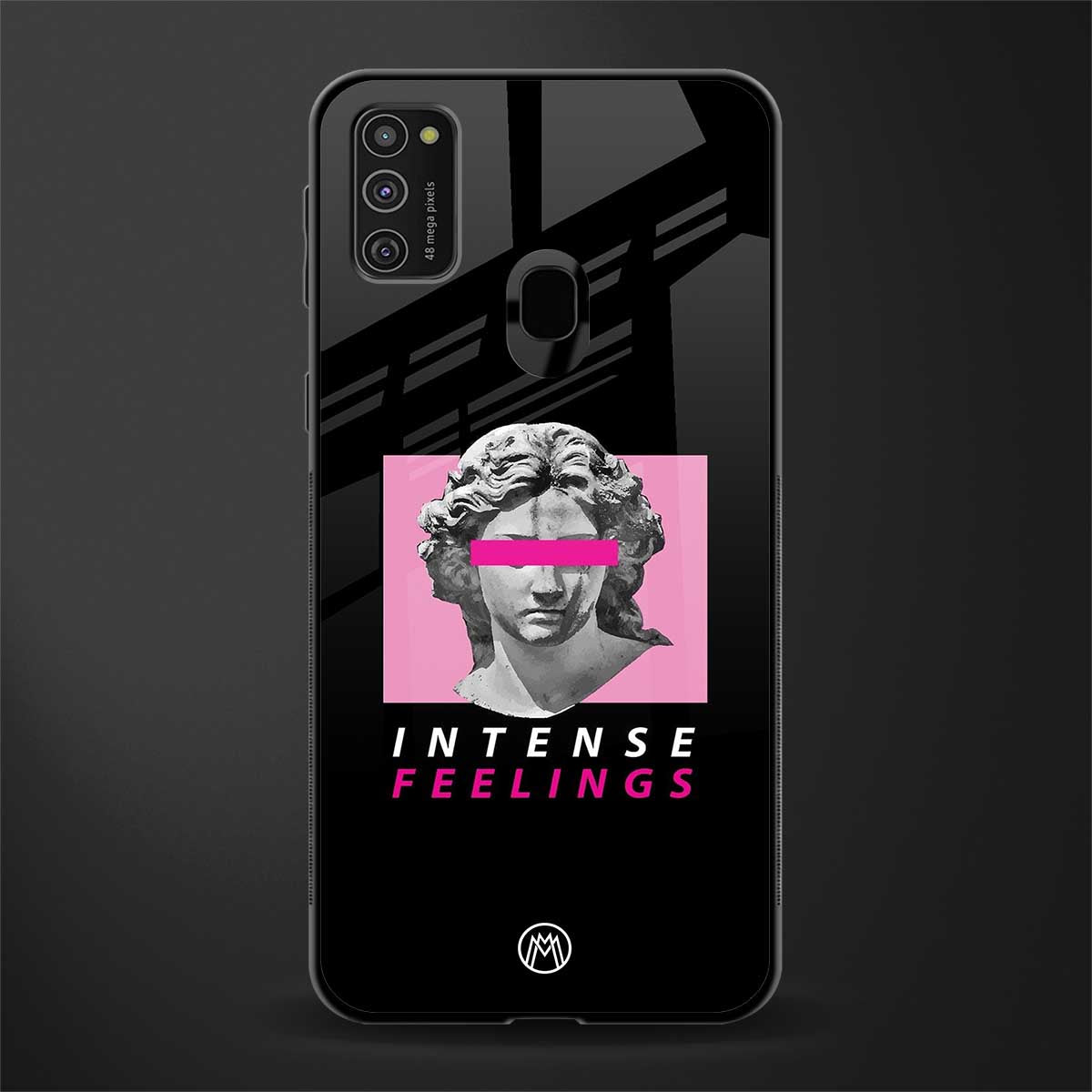 intense feelings glass case for samsung galaxy m21 image