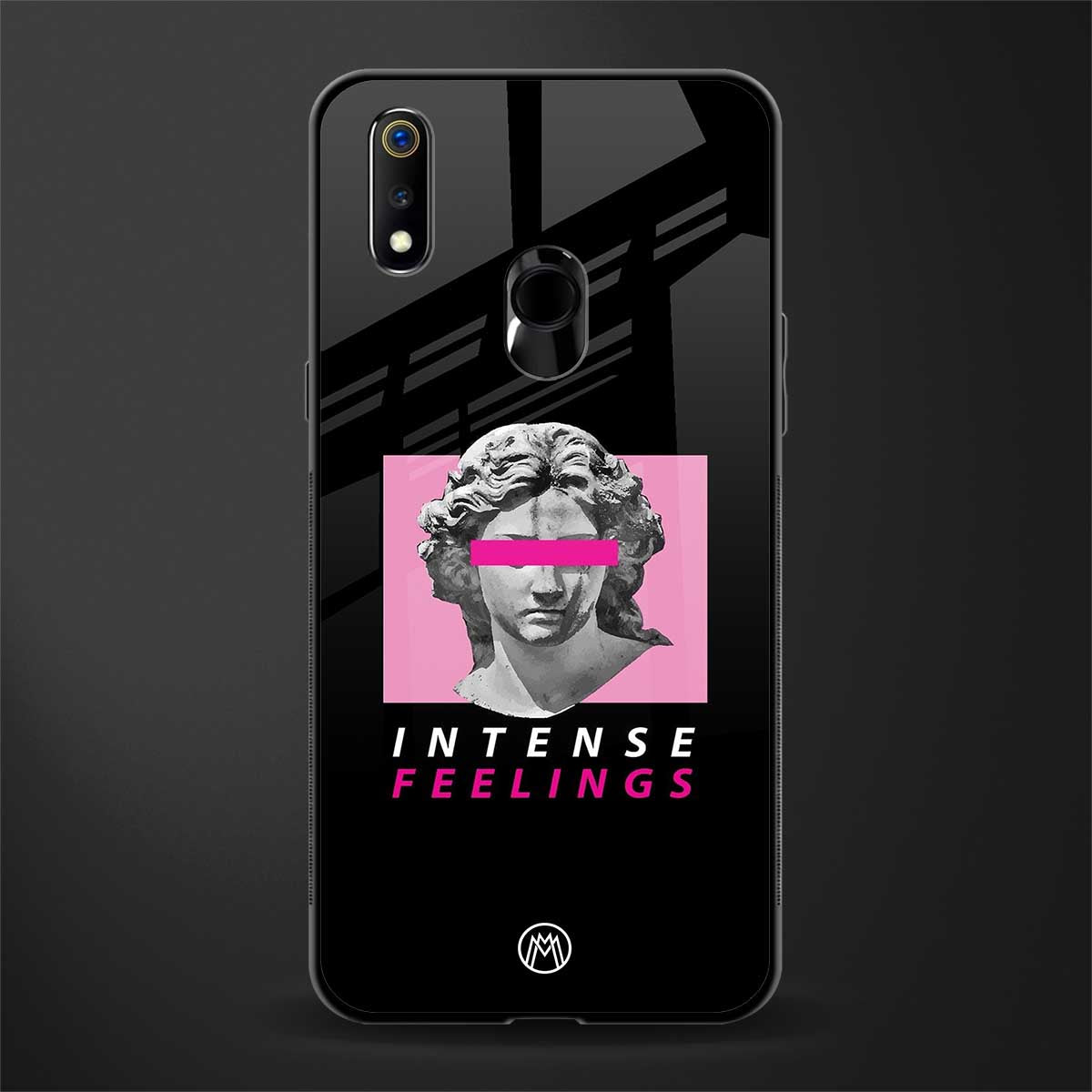 intense feelings glass case for realme 3i image