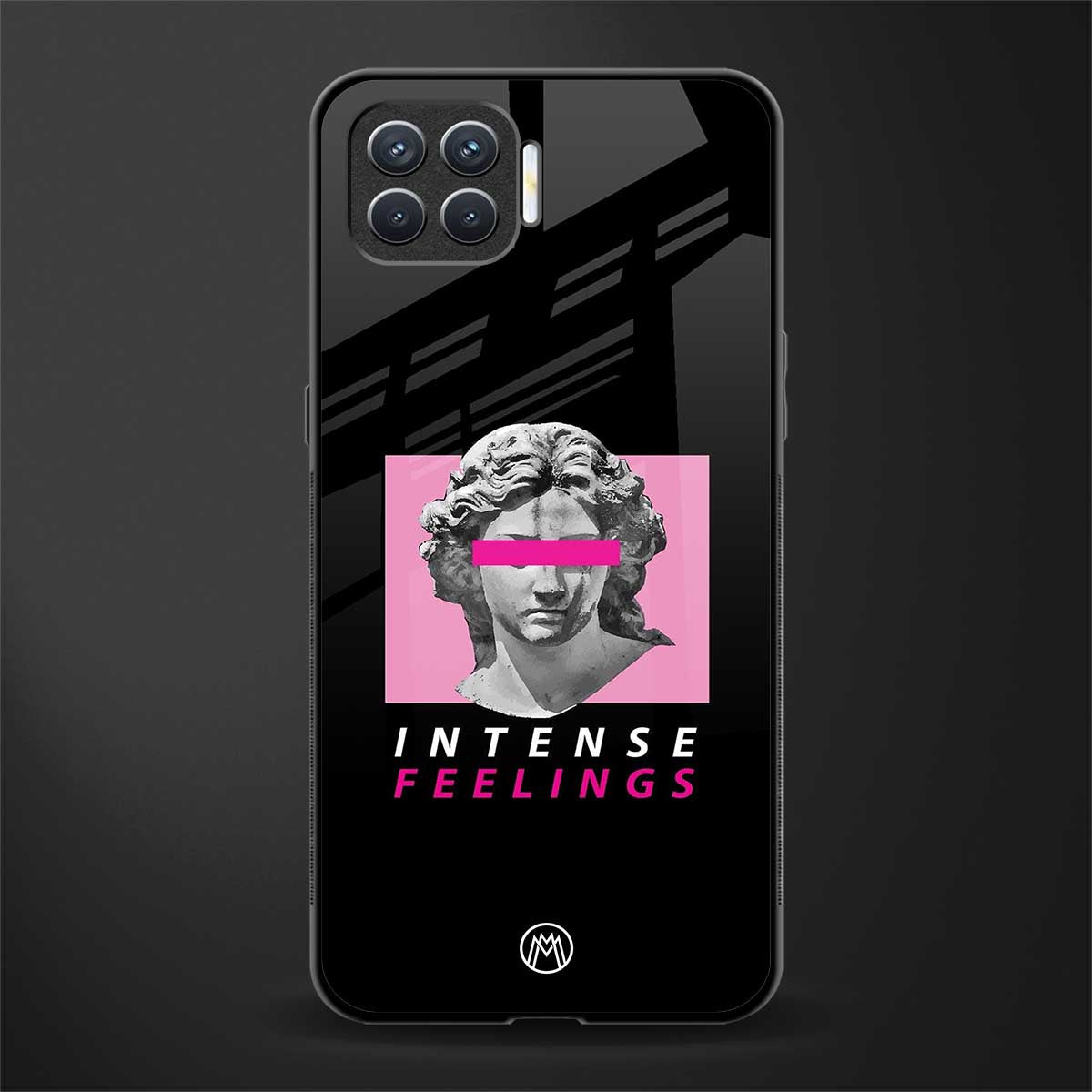 intense feelings glass case for oppo f17 pro image