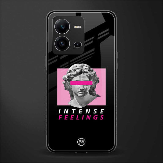 intense feelings back phone cover | glass case for vivo v25-5g
