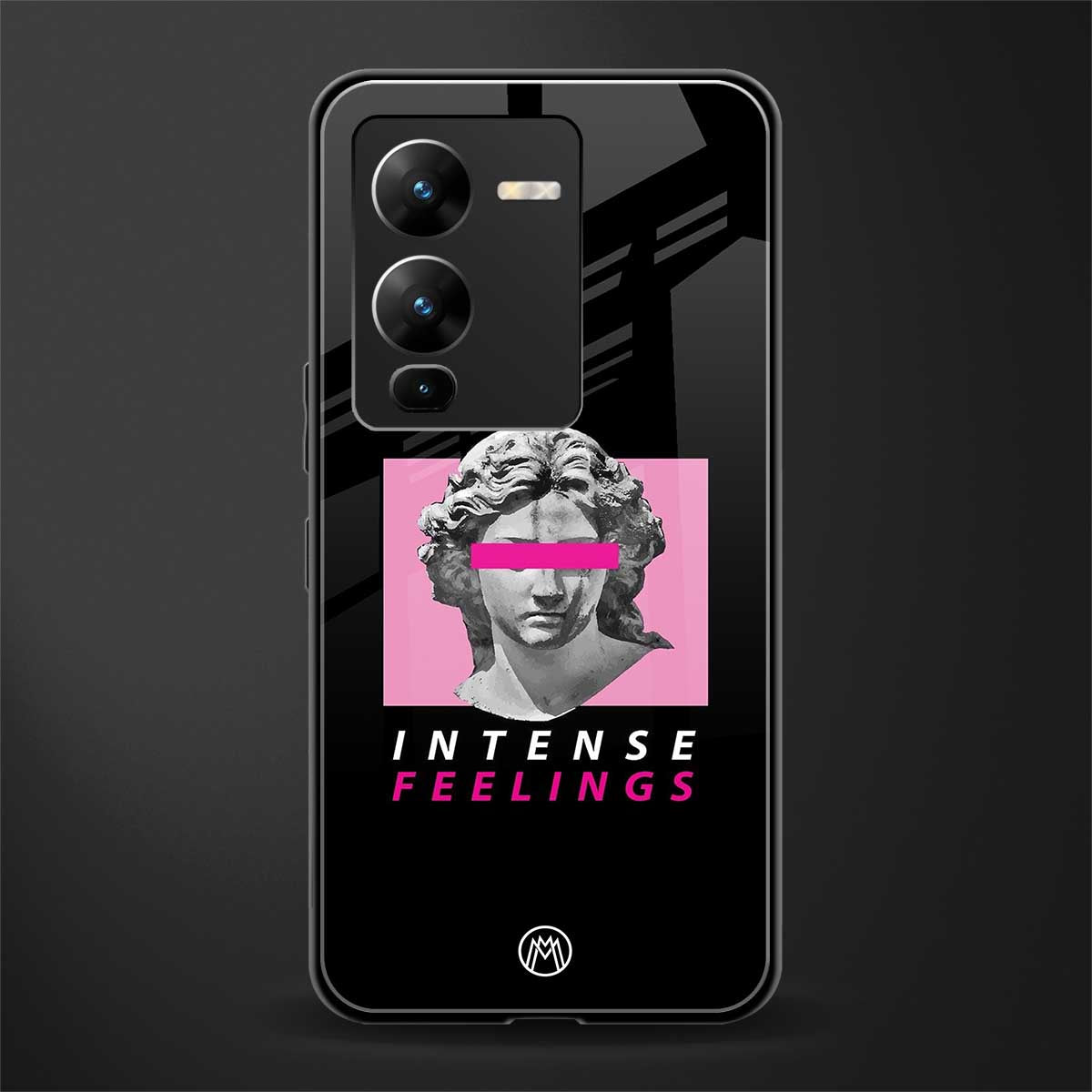 intense feelings back phone cover | glass case for vivo v25 pro 5g