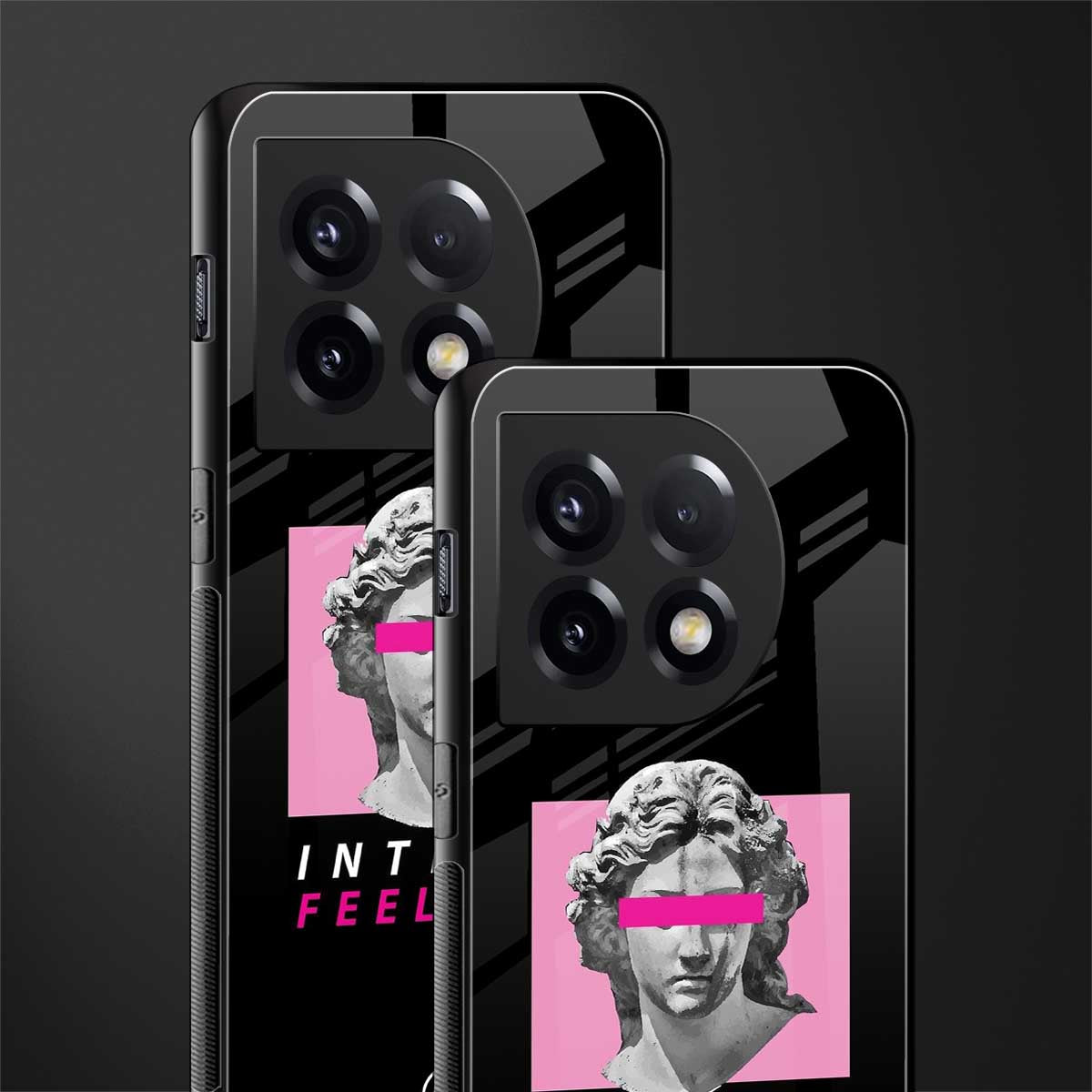 intense feelings back phone cover | glass case for oneplus 11